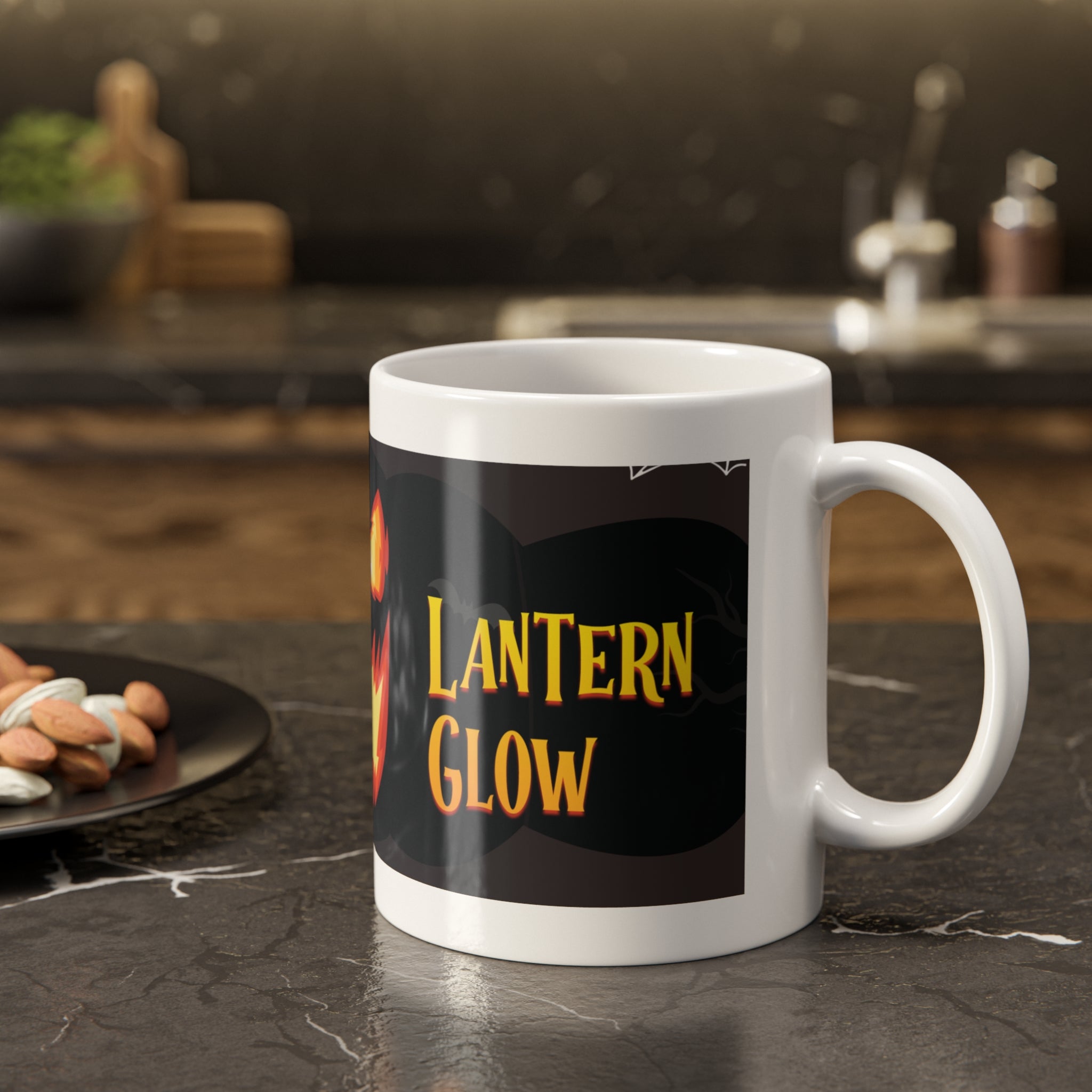 Jack-O'-Lantern Glow | Halloween Pumpkin | White Ceramic Mug