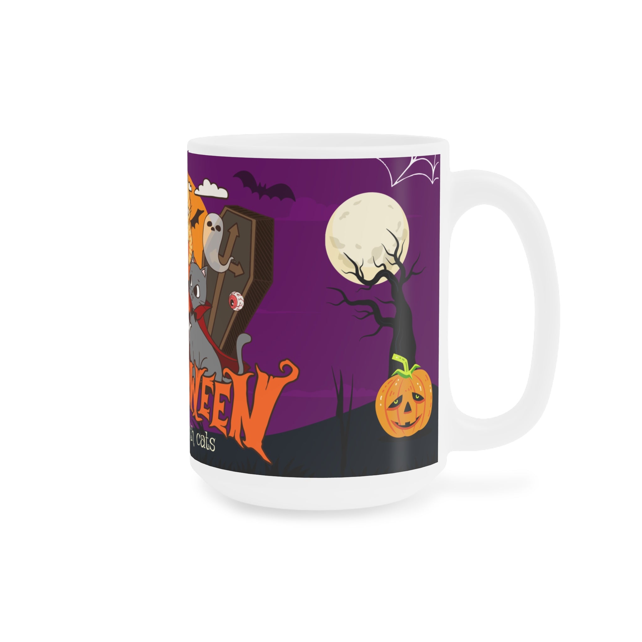 Happy Halloween is Better with Cats | Ceramic Mugs