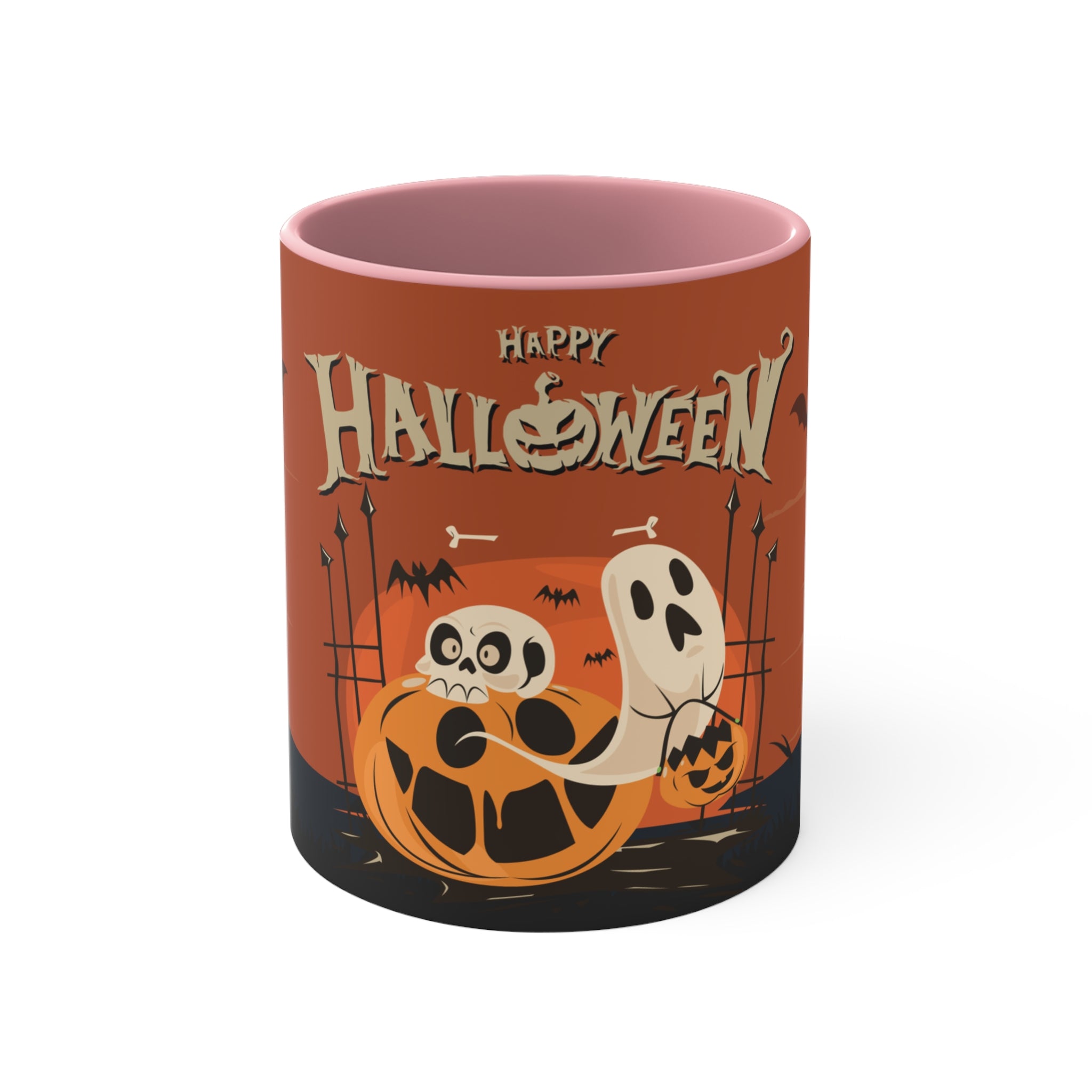 Happy Halloween with Pumpkin | Colorful Accent Mugs