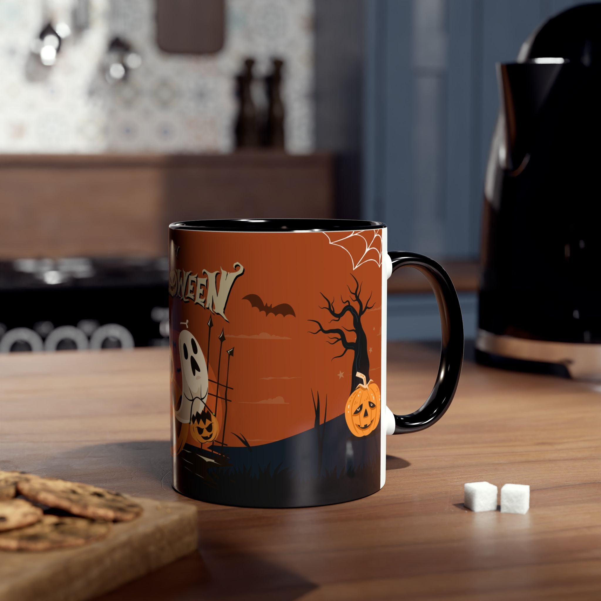 Happy Halloween with Pumpkin | Two-Tone Coffee Mugs