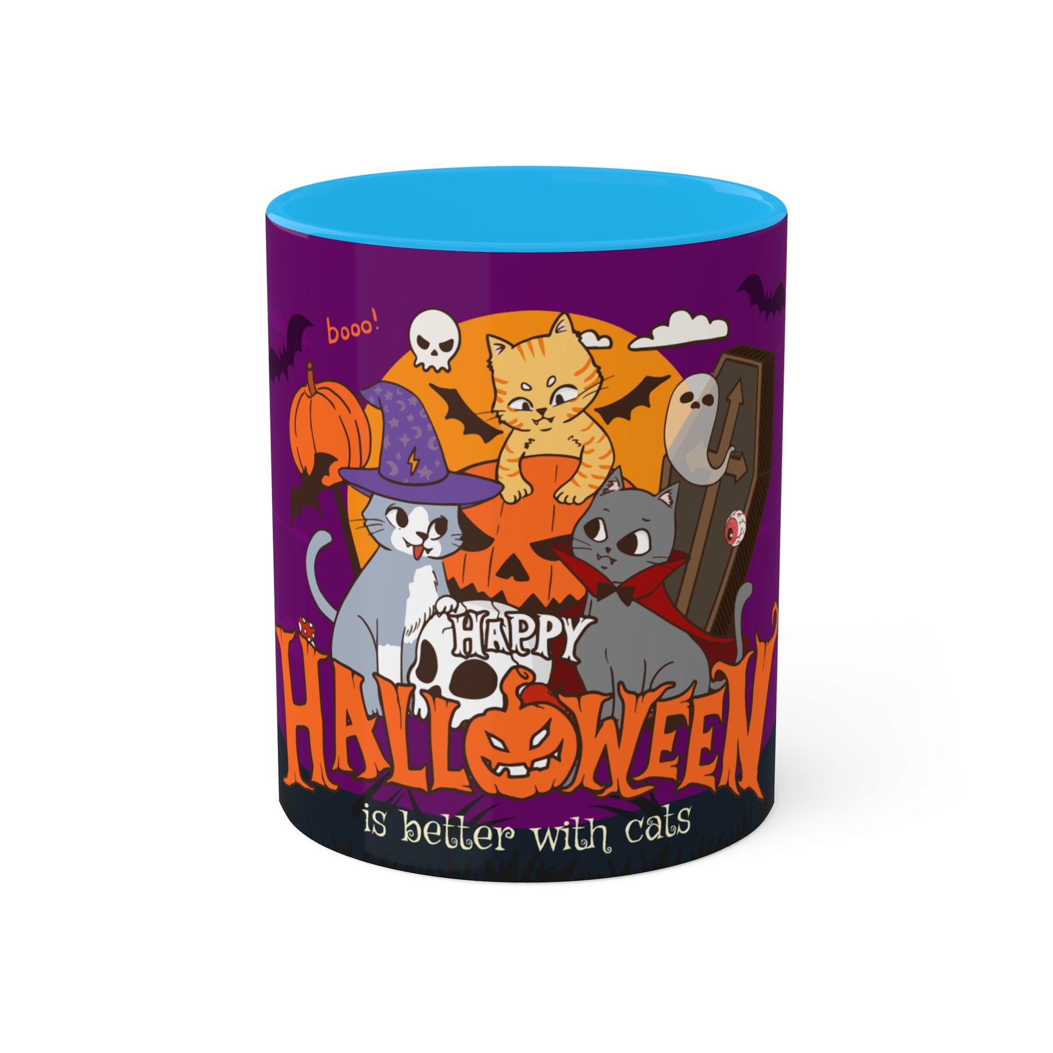 Happy Halloween is Better with Cats | Colorful Mugs