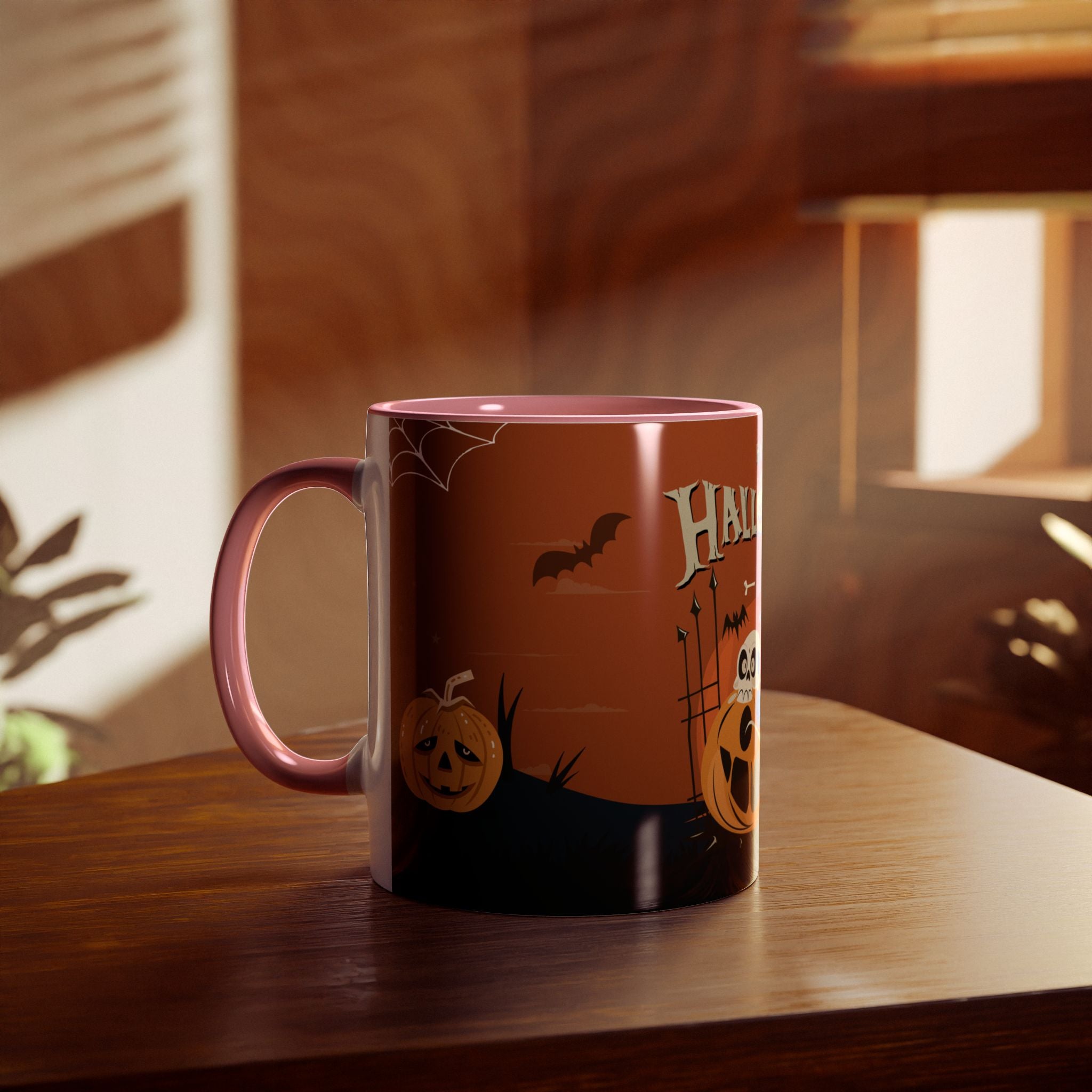 Happy Halloween with Pumpkin | Two-Tone Coffee Mugs