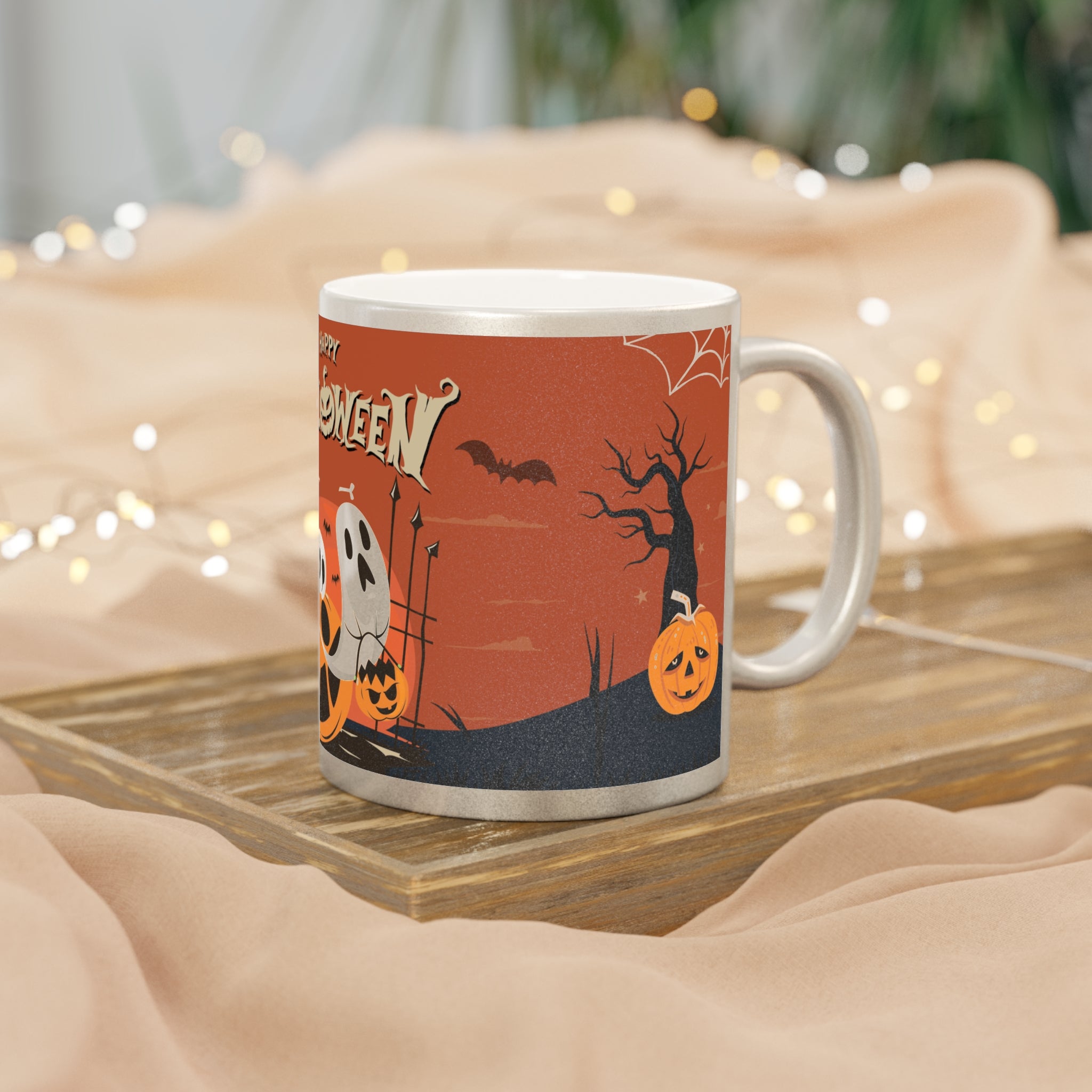 Happy Halloween with Pumpkin | Metallic Mug