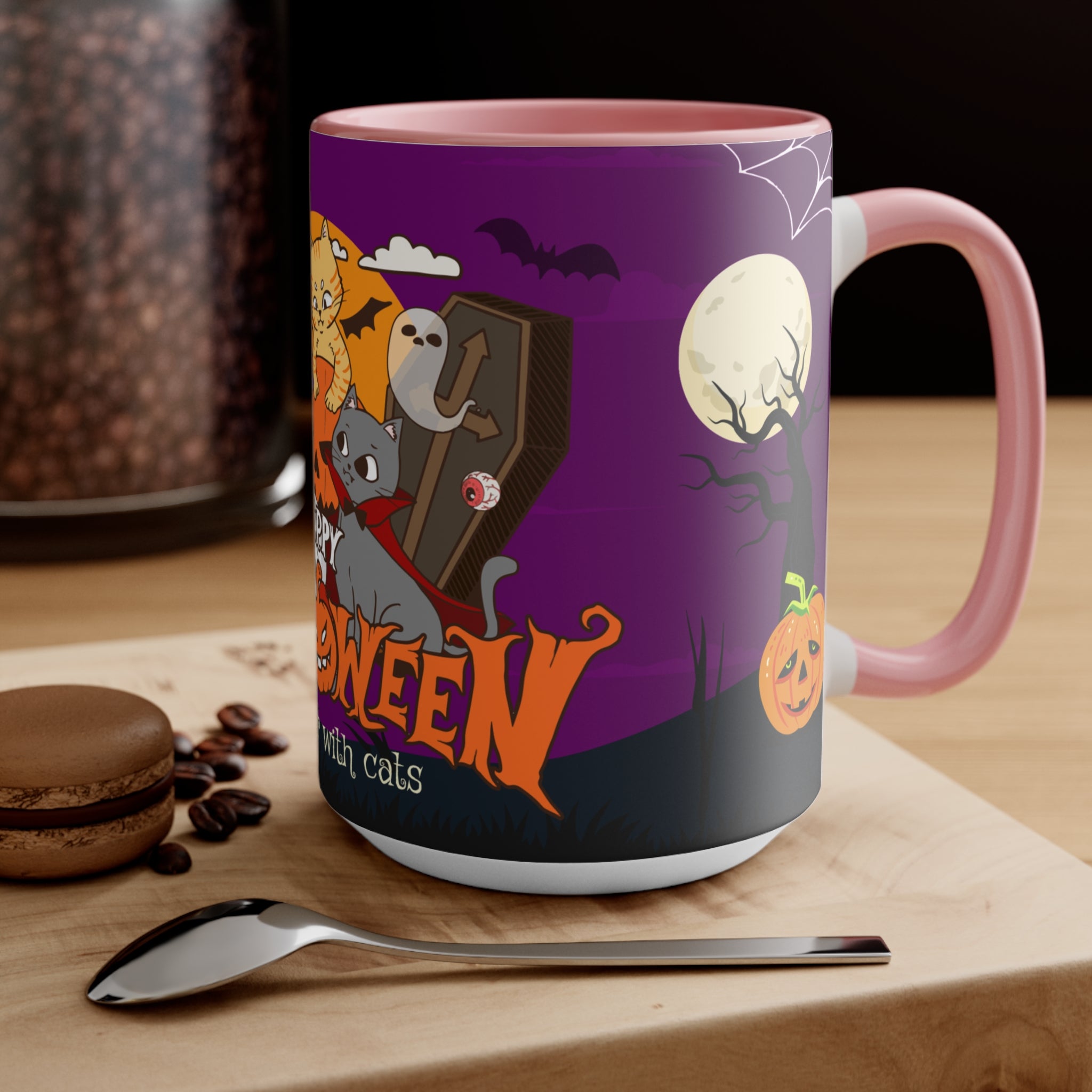 Happy Halloween is Better with Cats | Accent Mugs
