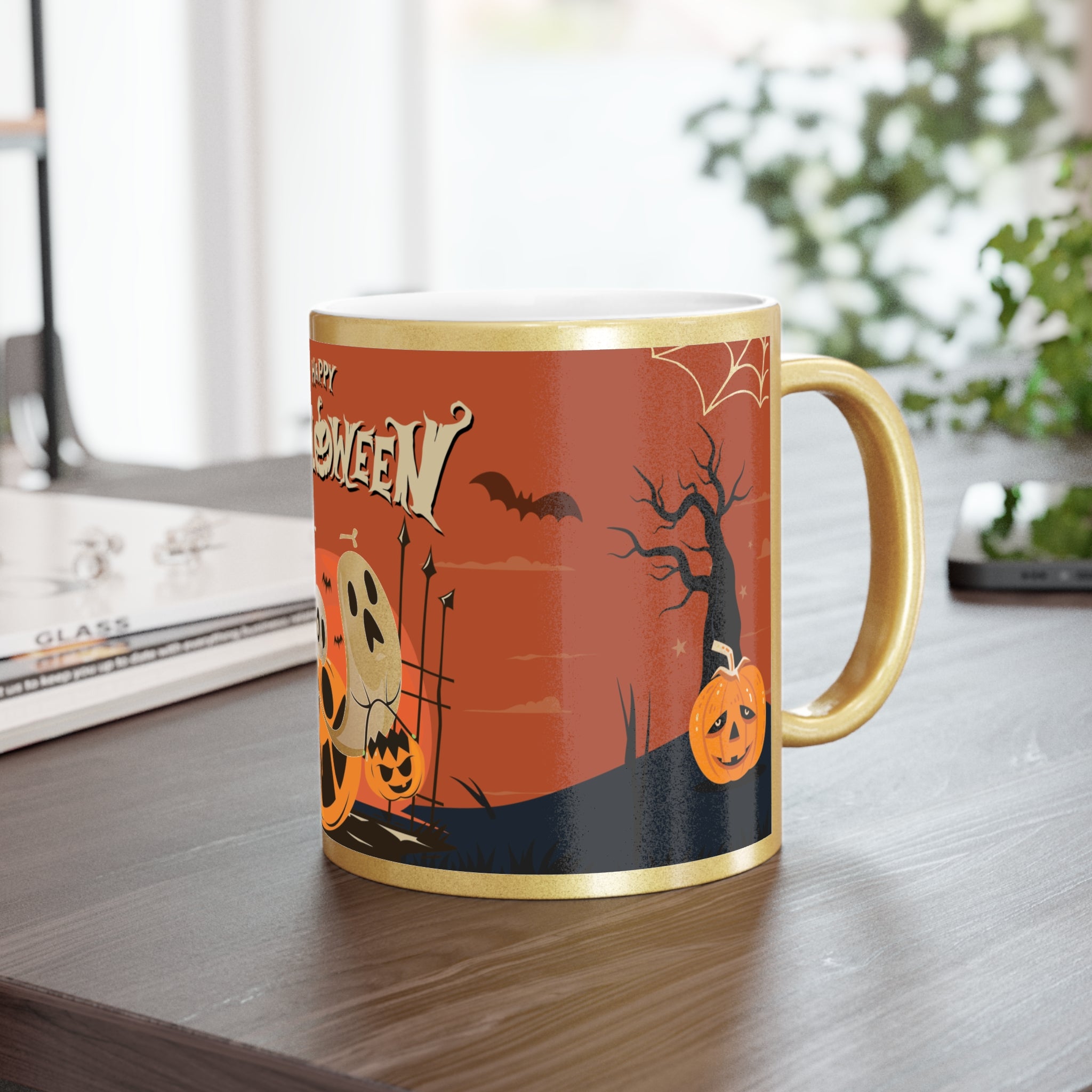 Happy Halloween with Pumpkin | Metallic Mug