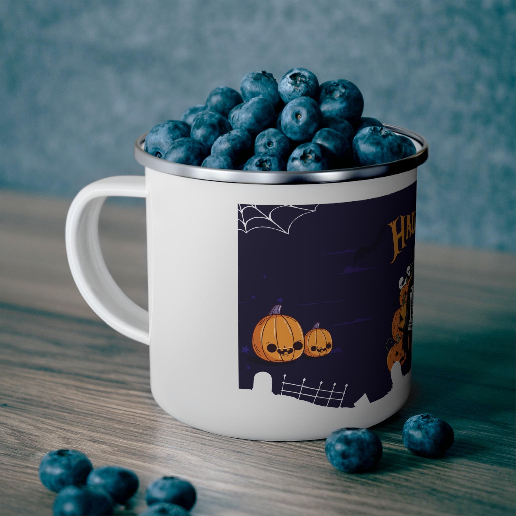 Halloween is Better with Skeleton | Enamel Camping Mug