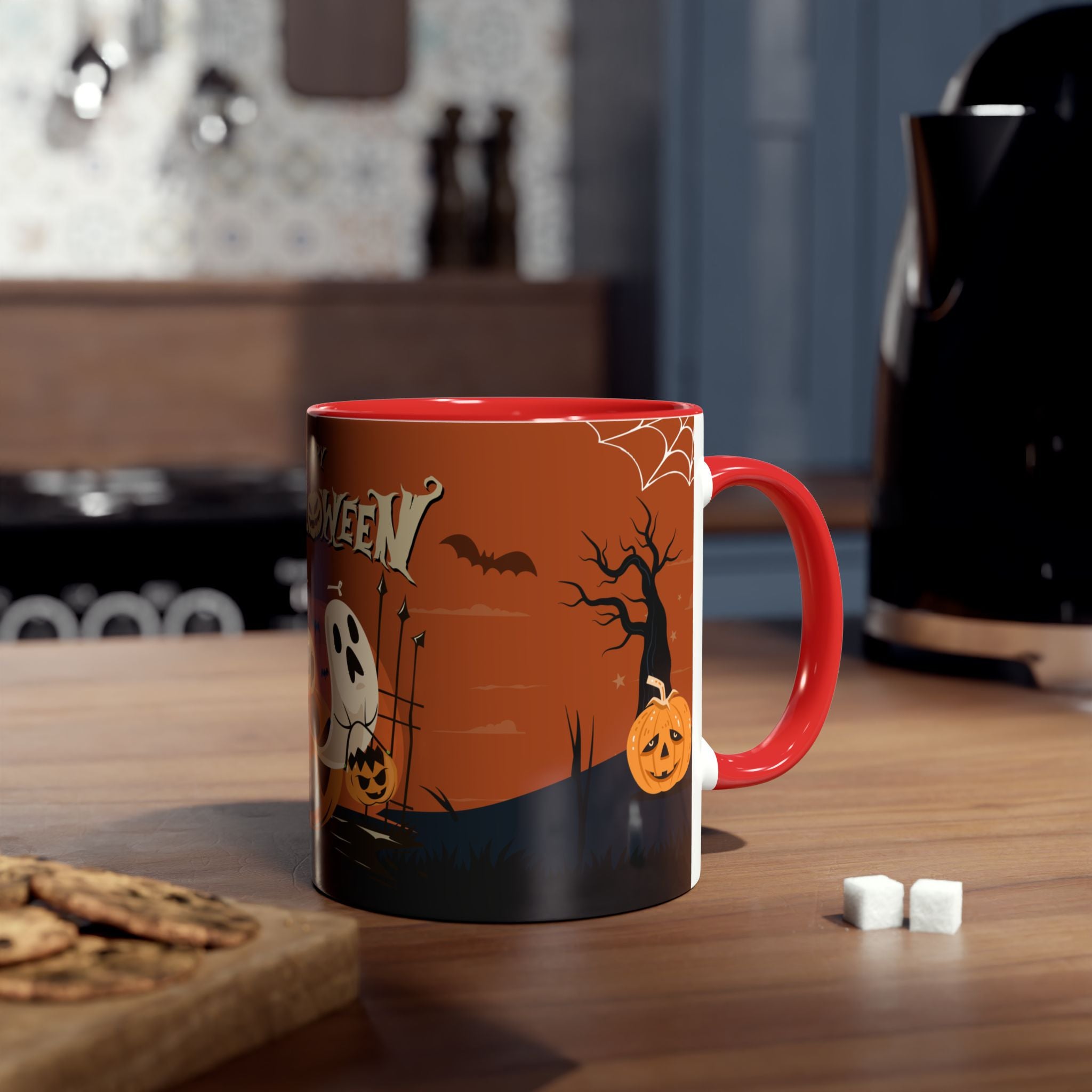 Happy Halloween with Pumpkin | Two-Tone Coffee Mugs
