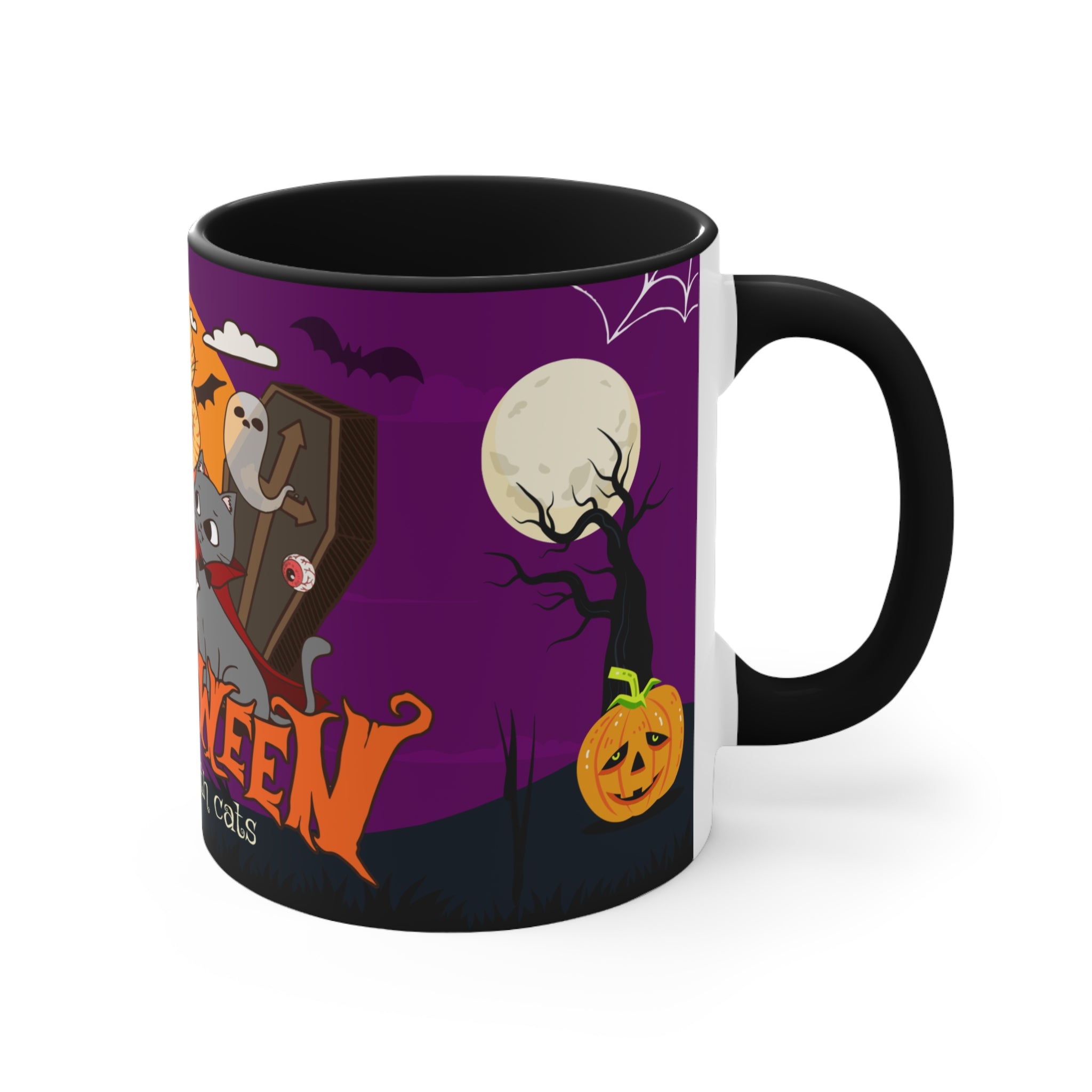 Happy Halloween is Better with Cats | Accent Mugs