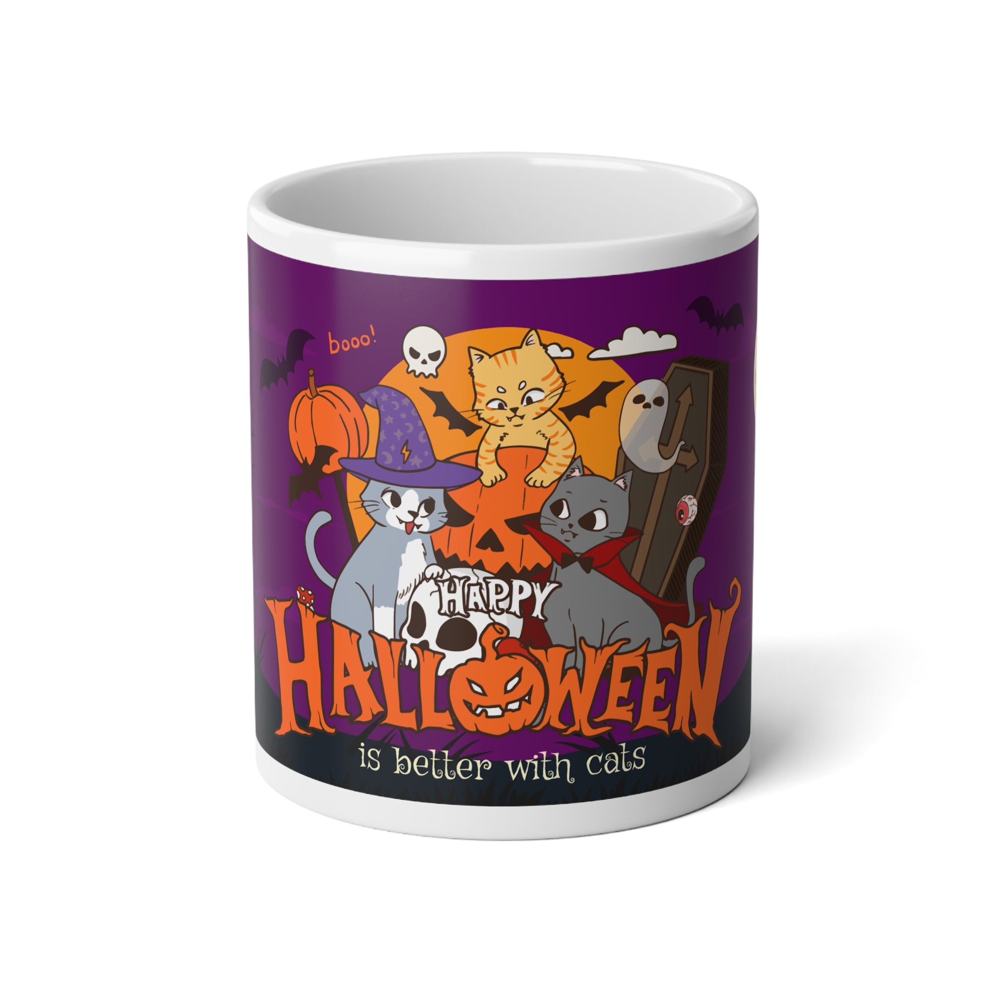 Happy Halloween is Better with Cats | Jumbo Mug