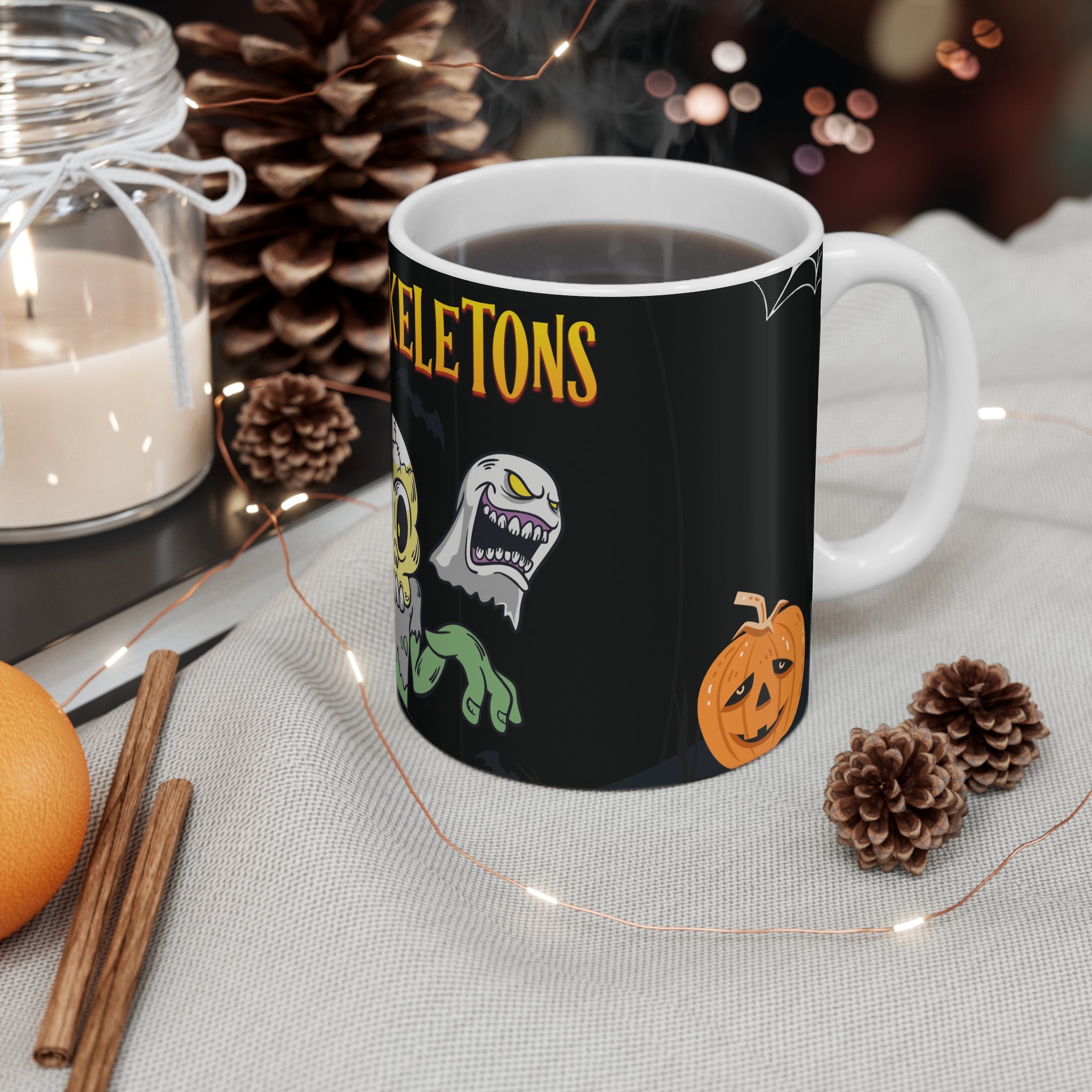 Creepy Skeletons Halloween | Spooky Night Fun | Mug