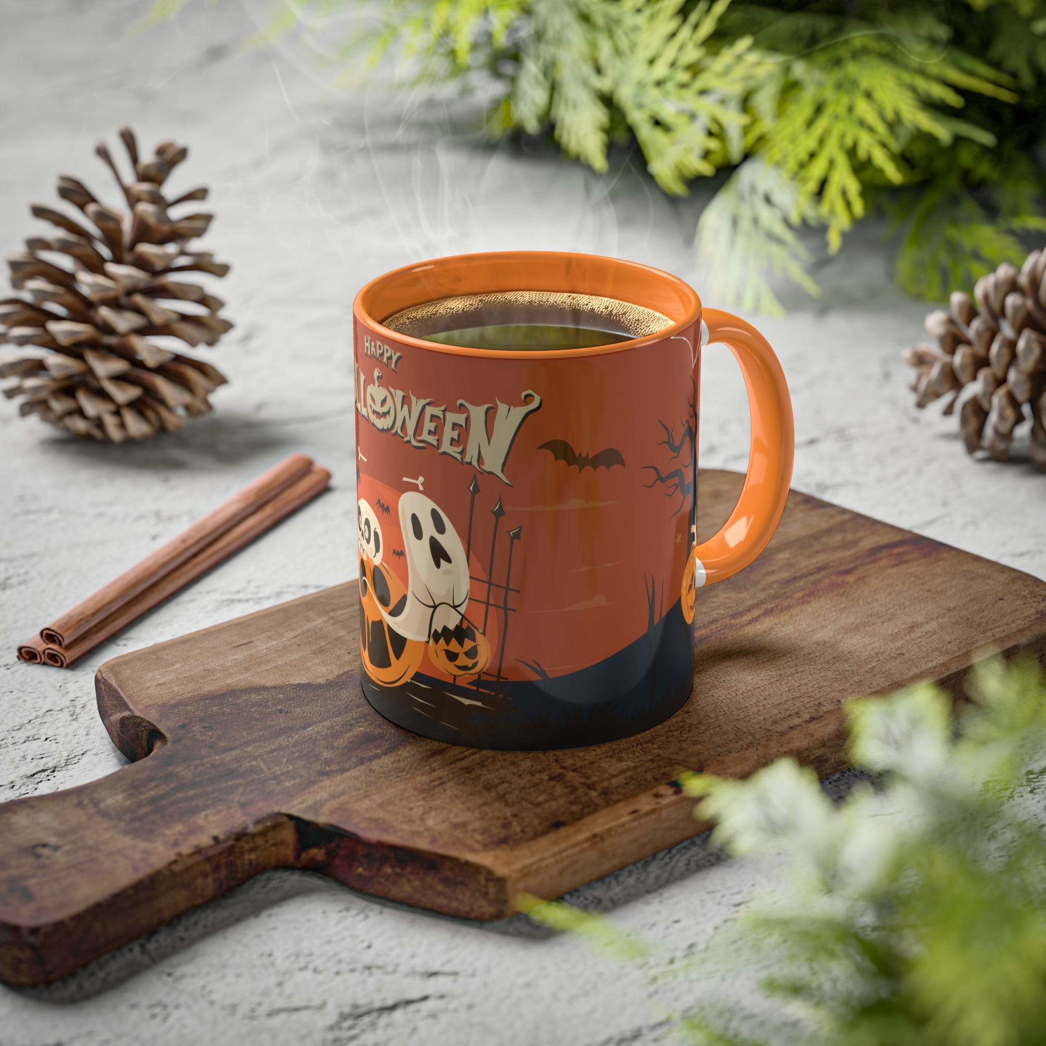 Happy Halloween with Pumpkin | Colorful Mugs