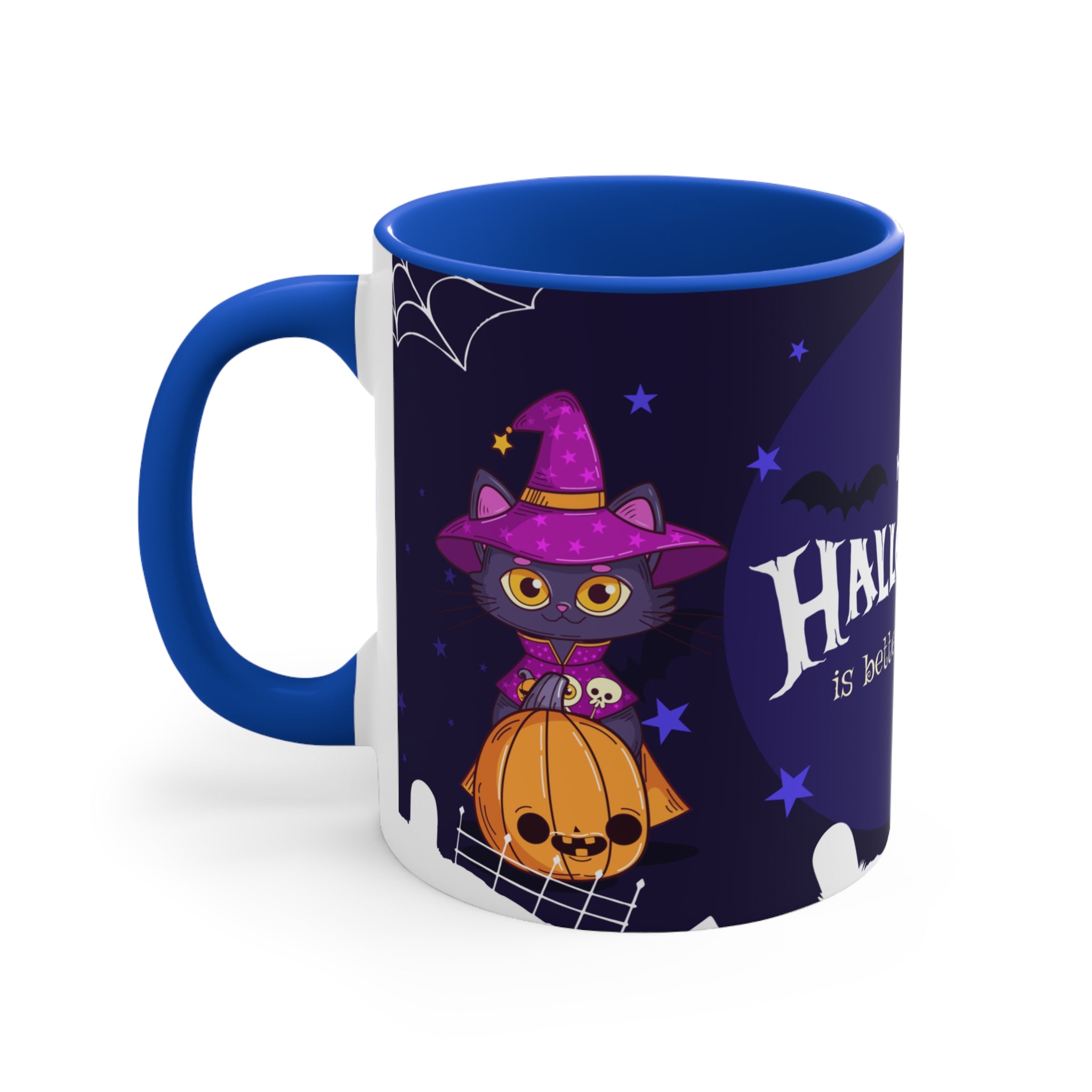 Happy Halloween with Witch's Cats | Colorful Accent Mugs