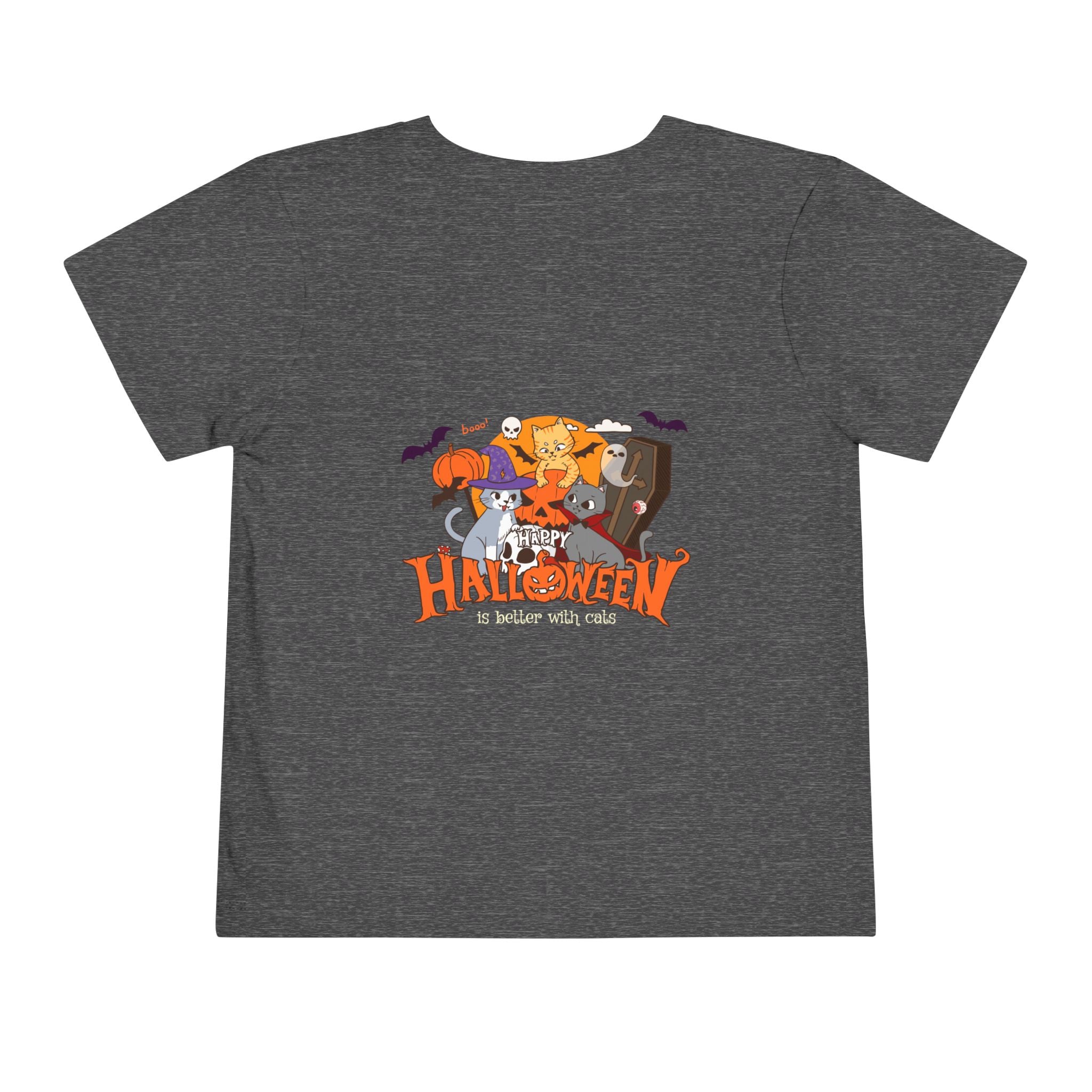 Happy Halloween with Cats | Toddler Short Sleeve Tee