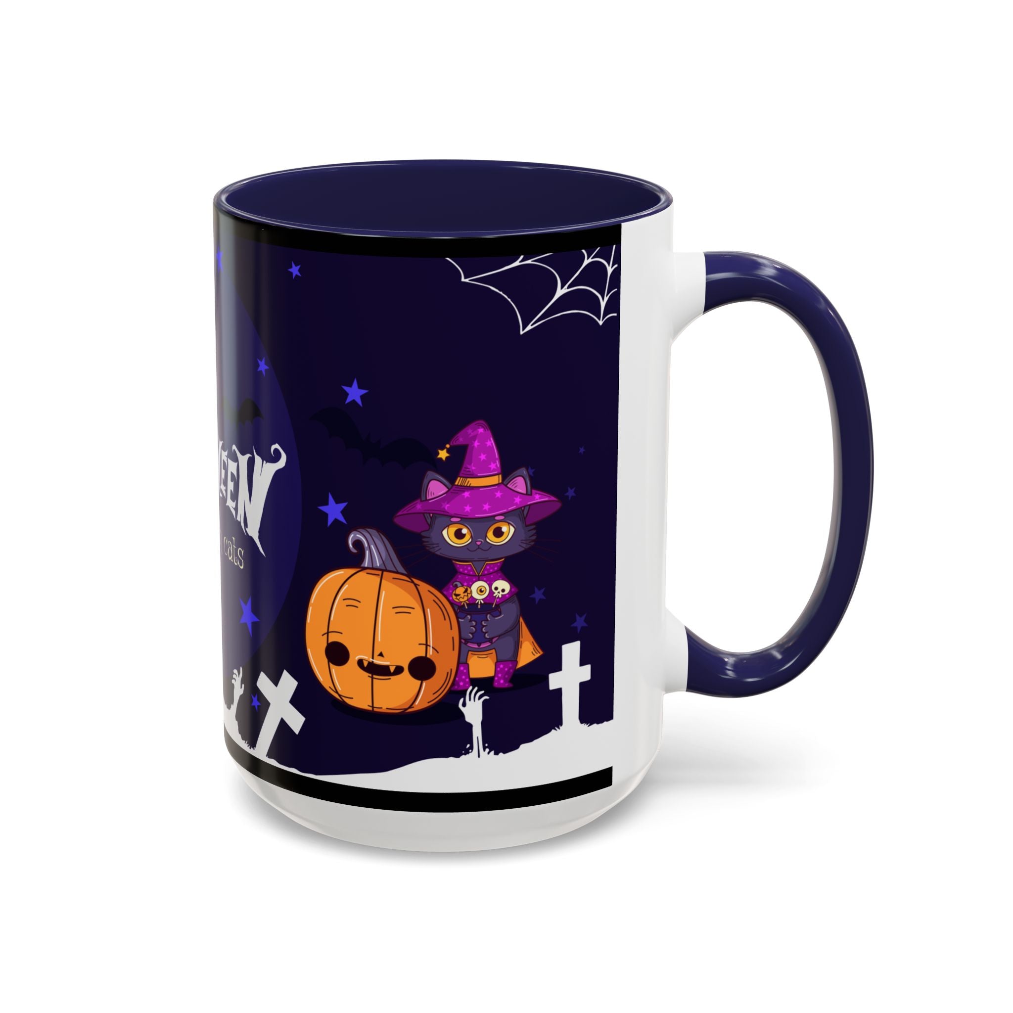 Happy Halloween with Witch's Cats | Accent Coffee Mug