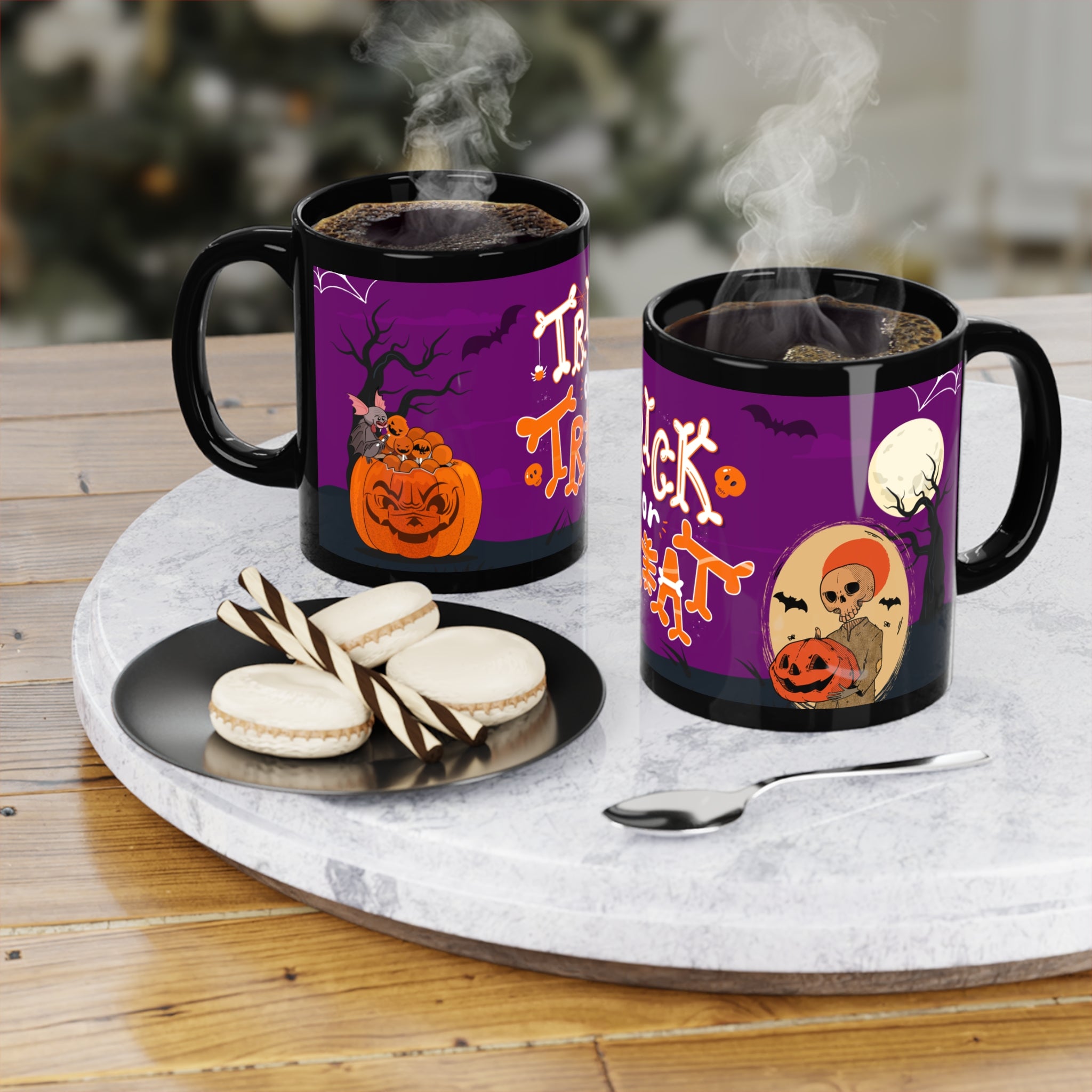 Trick or Treat | Black Coffee Mug