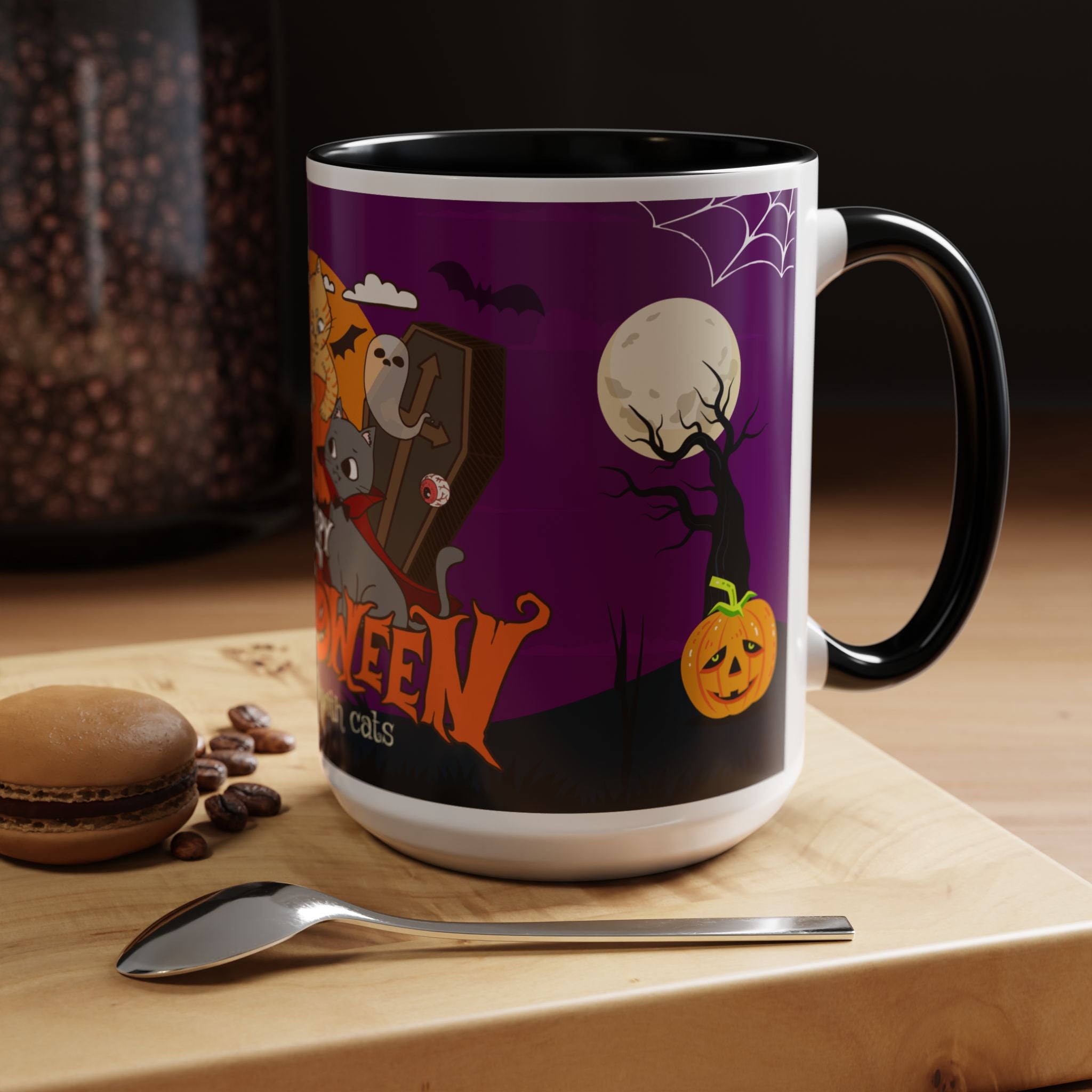Happy Halloween is Better with Cats | Accent Coffee Mug