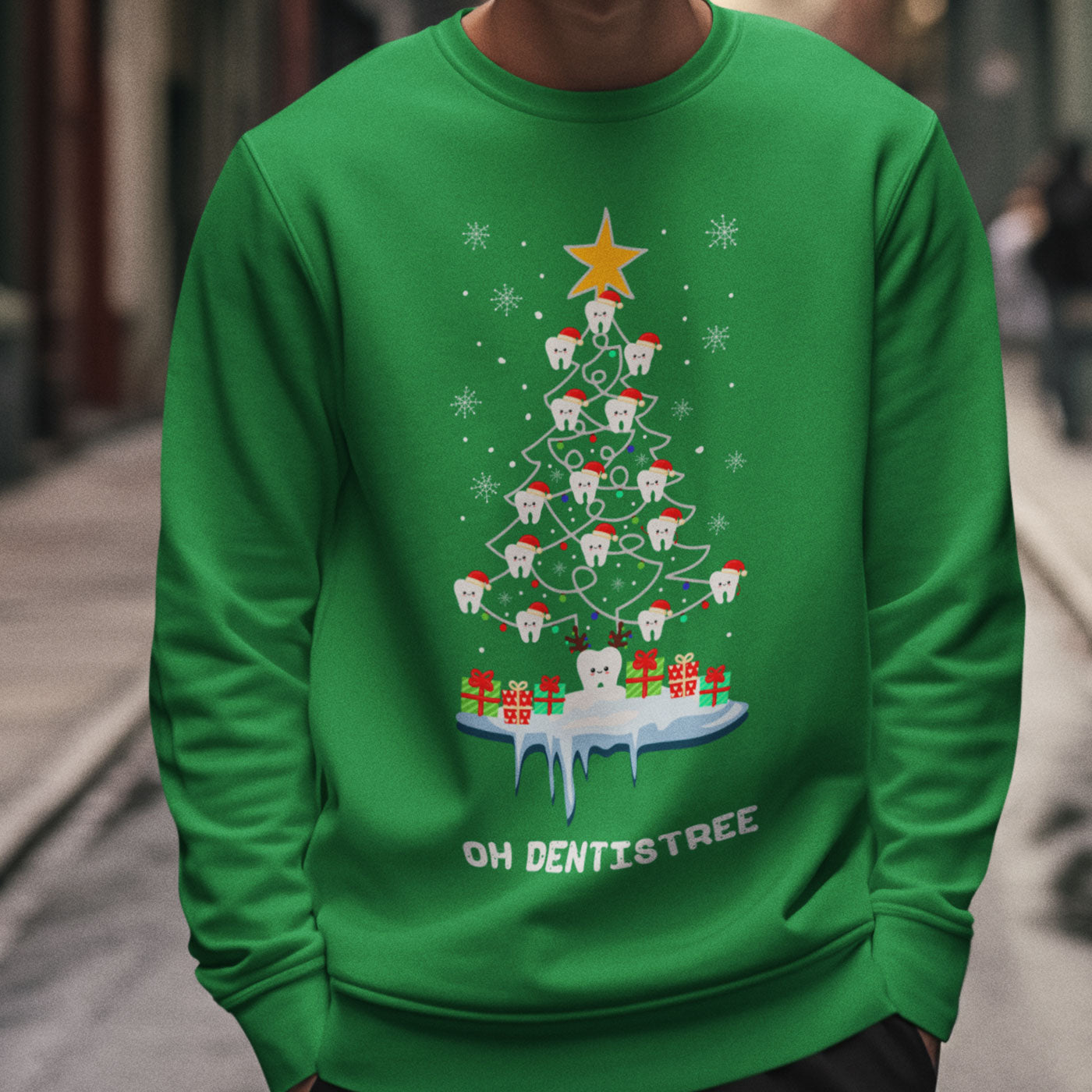 Oh Dentistree | Fun Dental Christmas Tree | Unisex Crewneck Sweatshirts