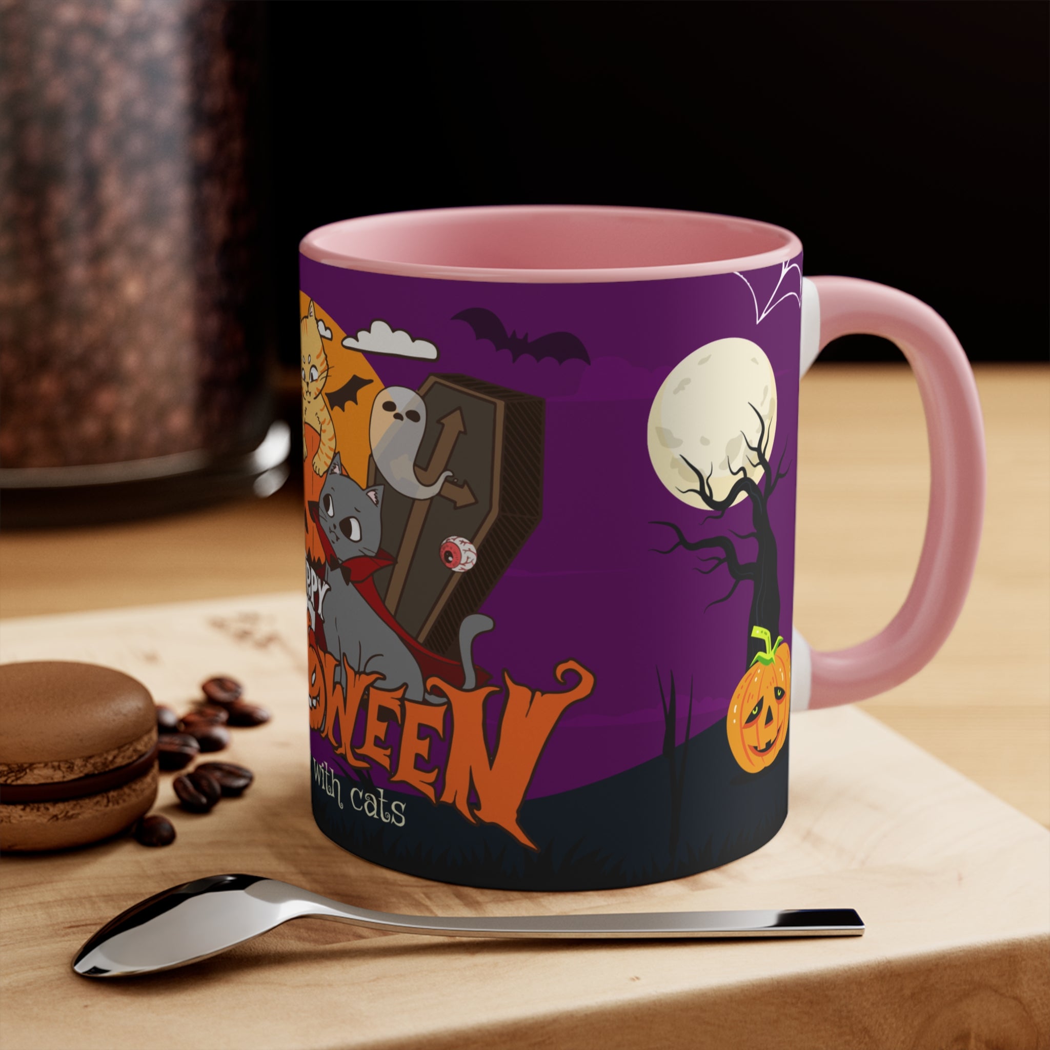 Happy Halloween is Better with Cats | Accent Mugs