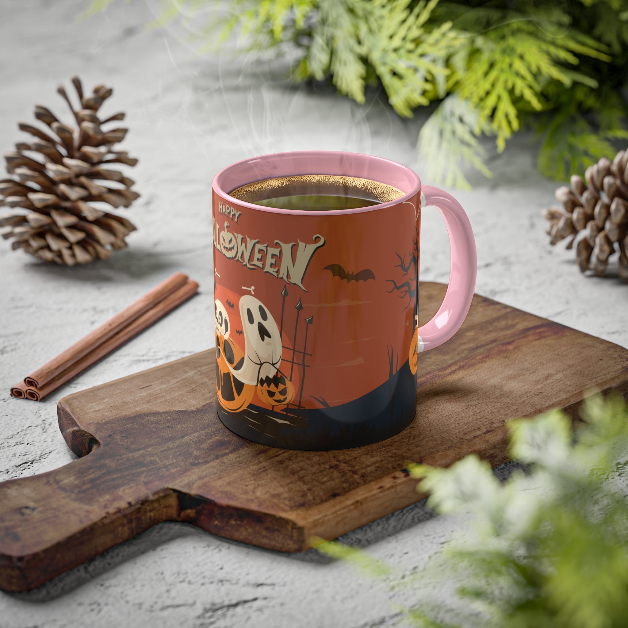 Happy Halloween with Pumpkin | Colorful Mugs