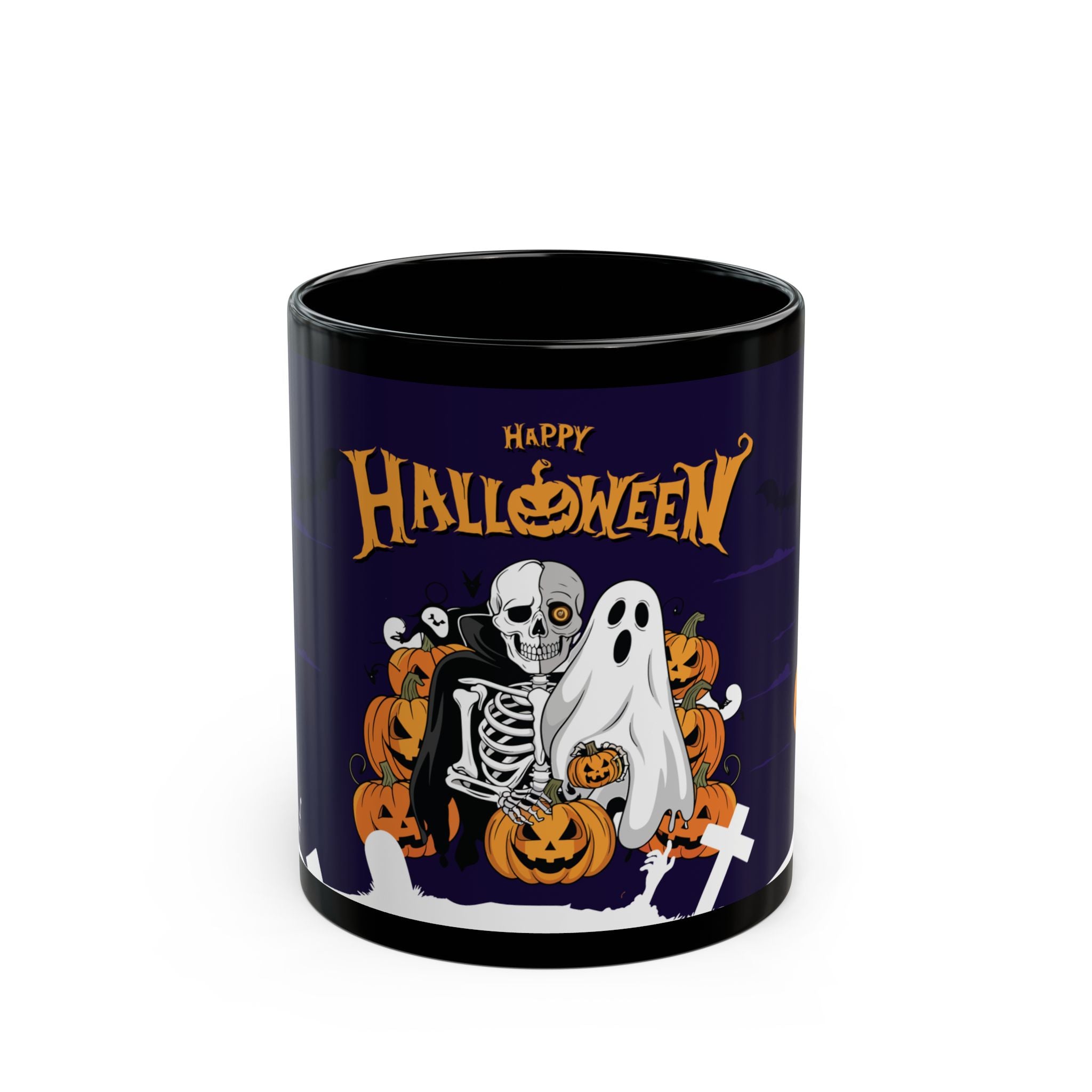 Halloween is Better with Skeleton | Black Mug
