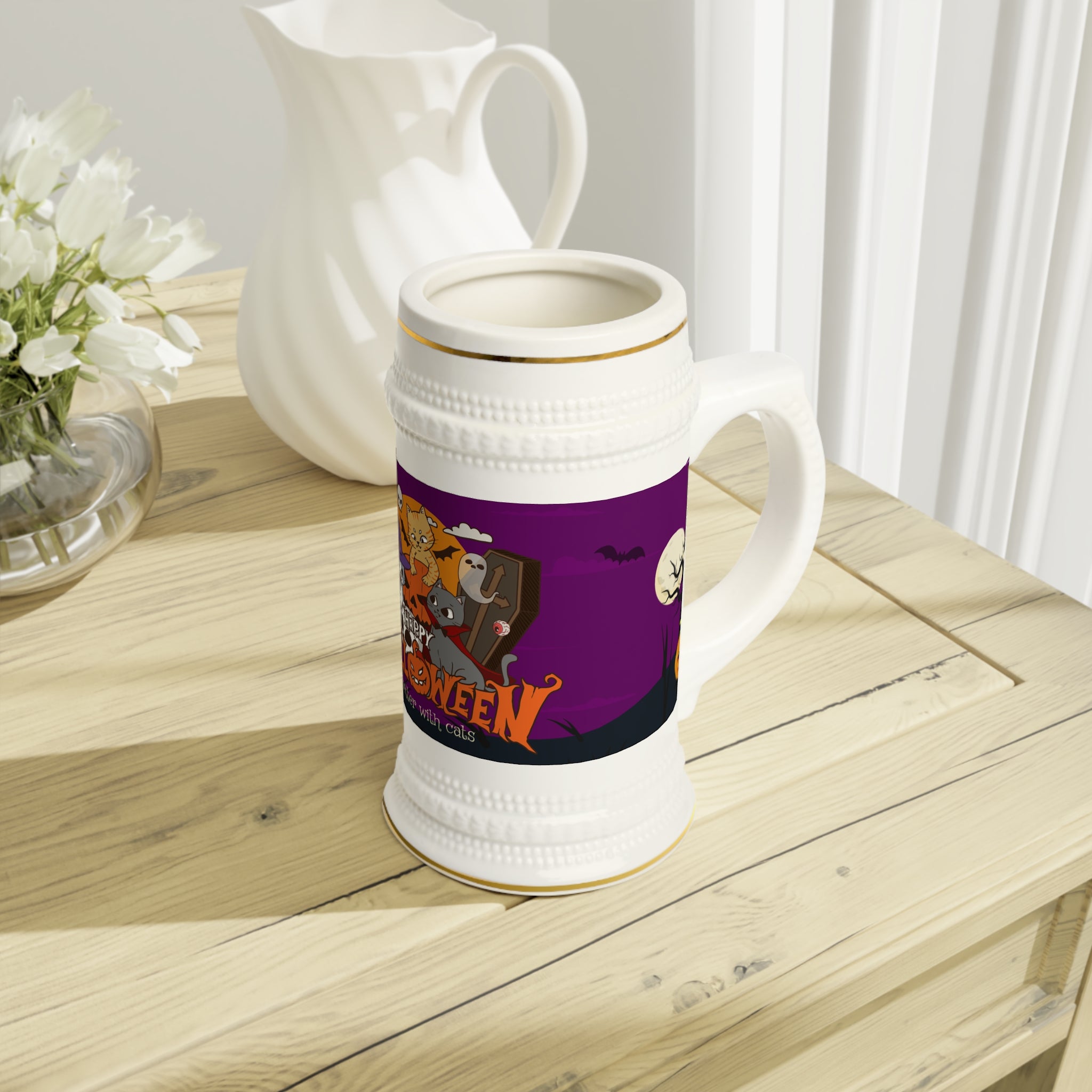 Happy Halloween is Better with Cats | Stein Mug