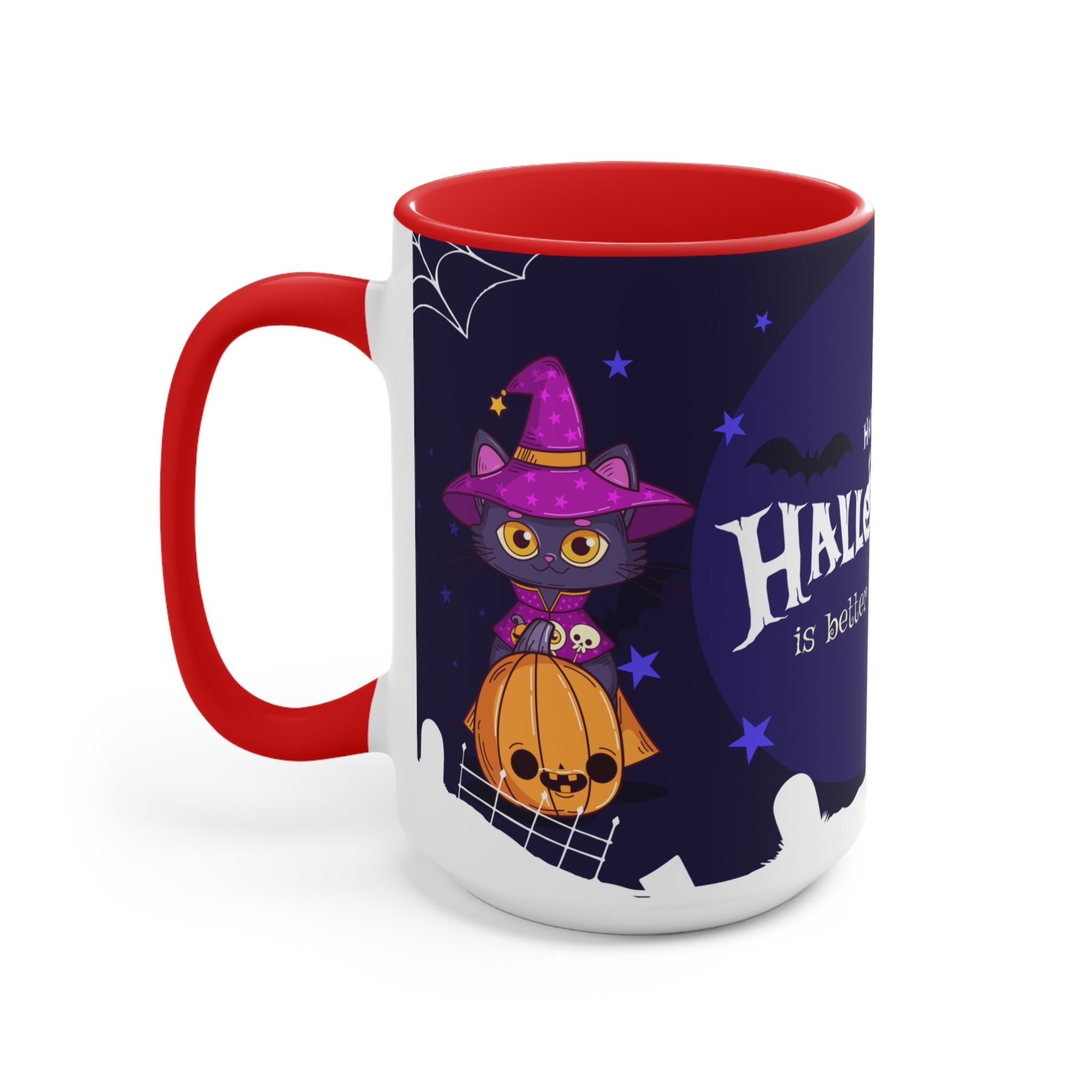 Happy Halloween with Witch's Cats | Accent Mugs