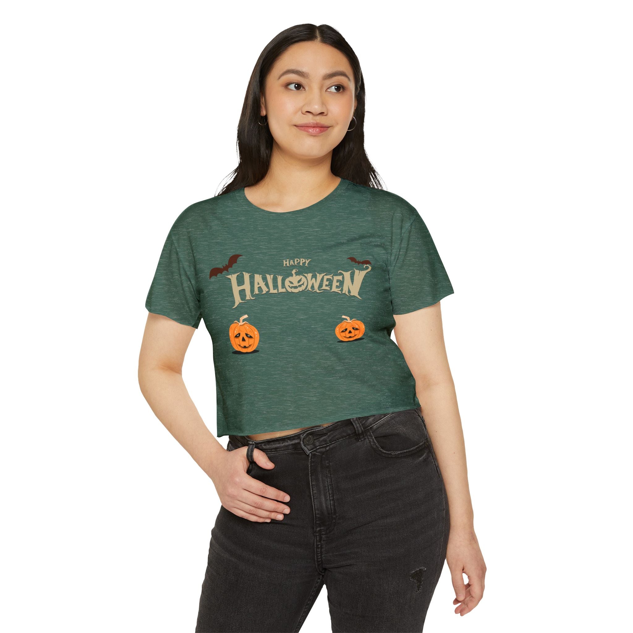 Happy Halloween with Cats | Women's Festival Crop Top