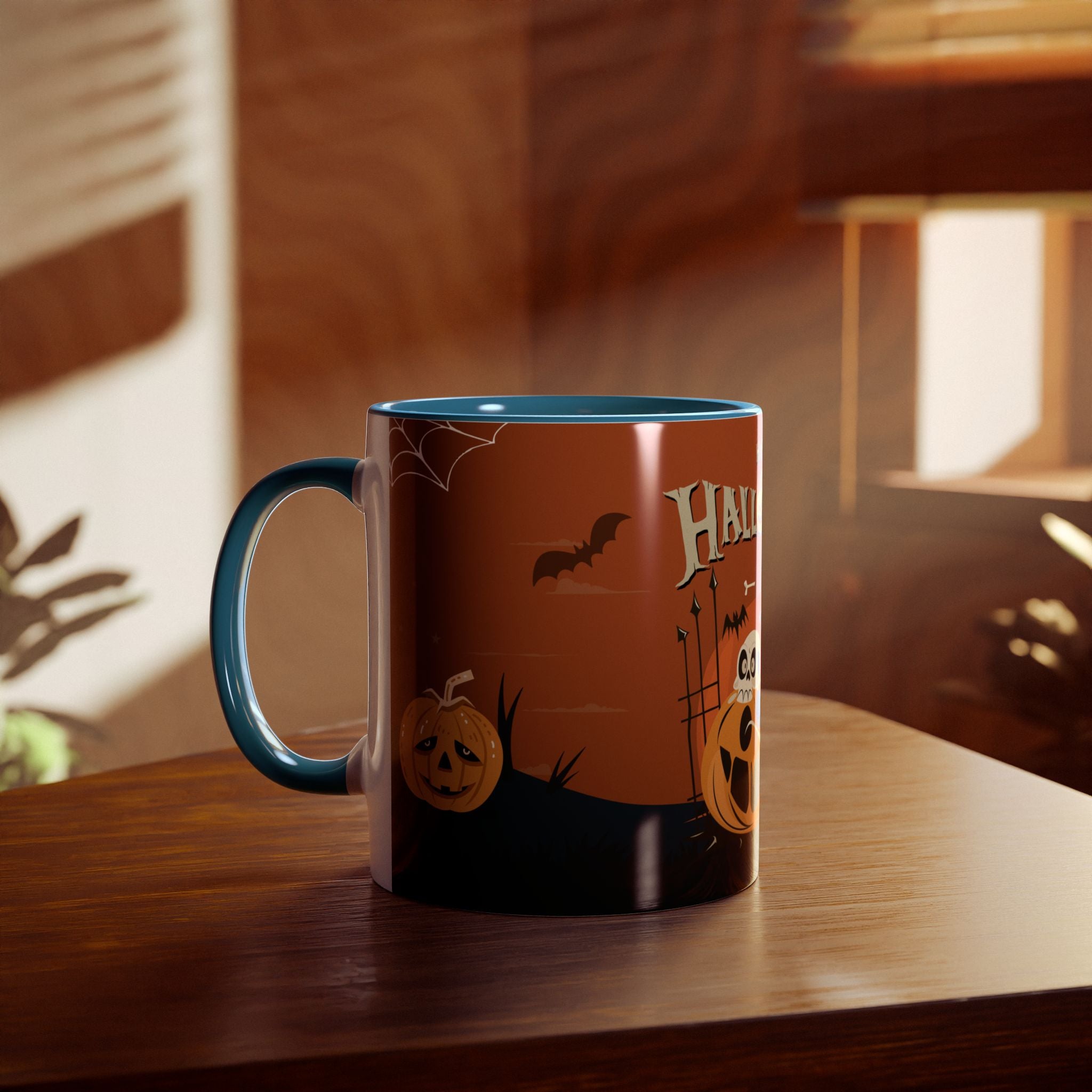 Happy Halloween with Pumpkin | Two-Tone Coffee Mugs