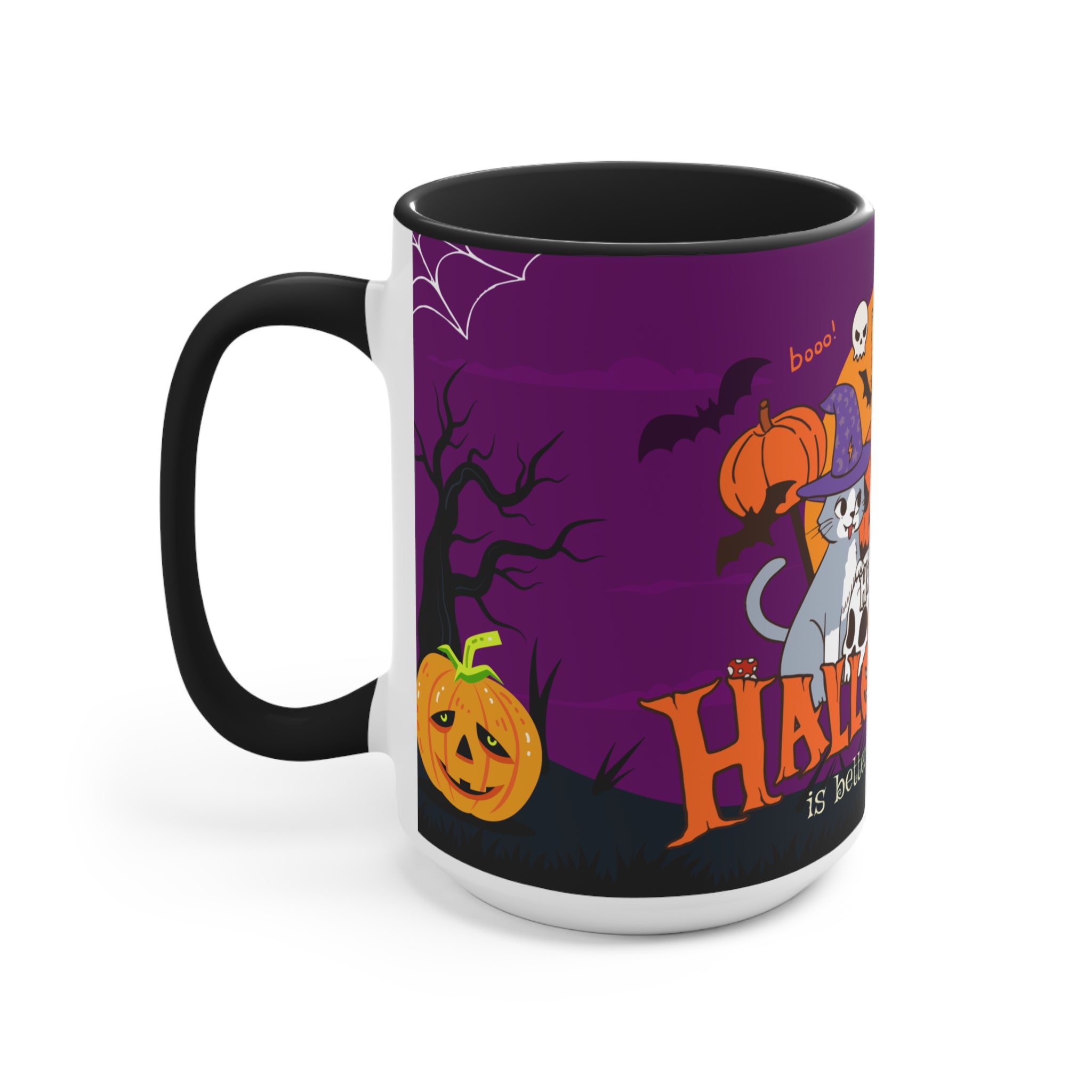 Happy Halloween is Better with Cats | Accent Mugs
