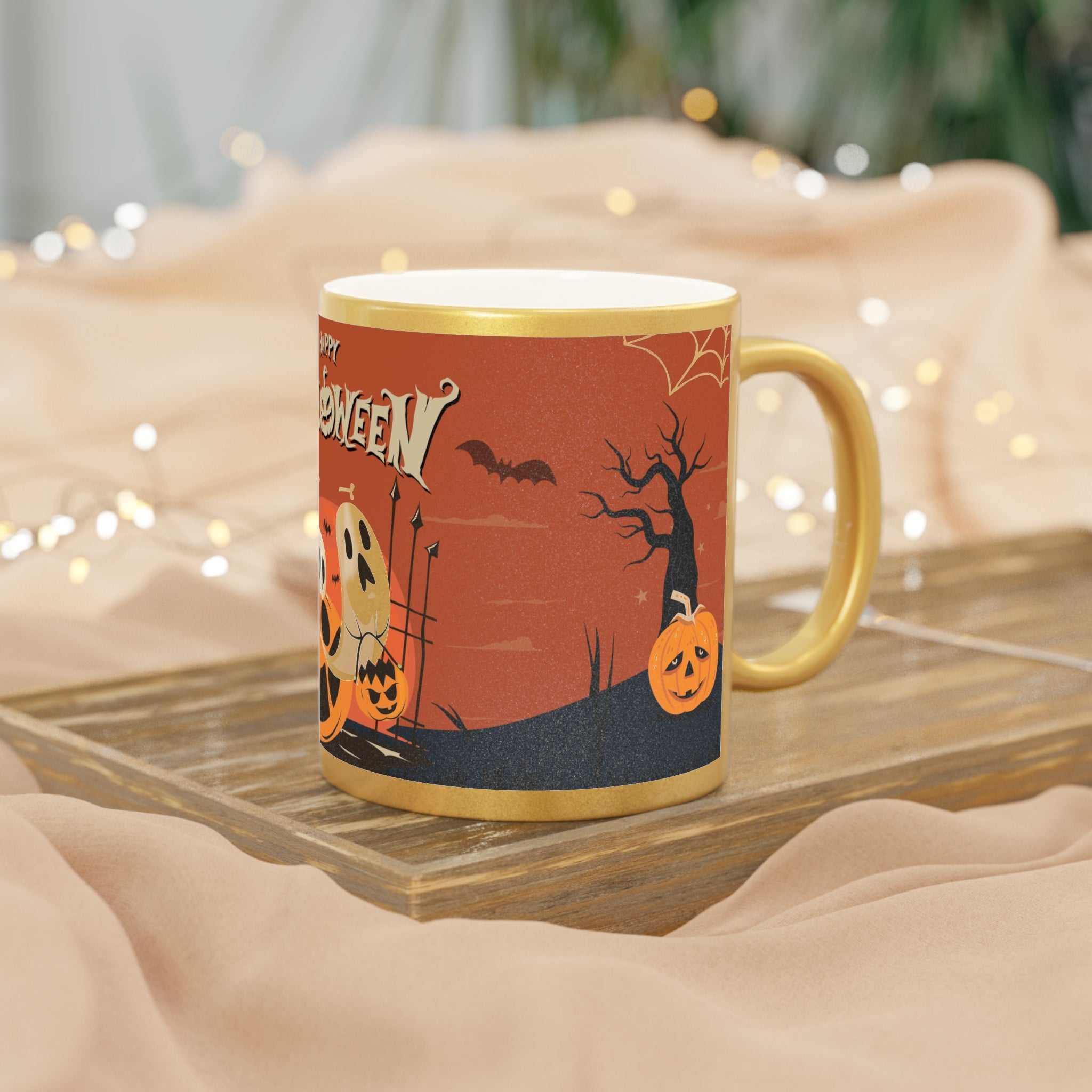 Happy Halloween with Pumpkin | Metallic Mug