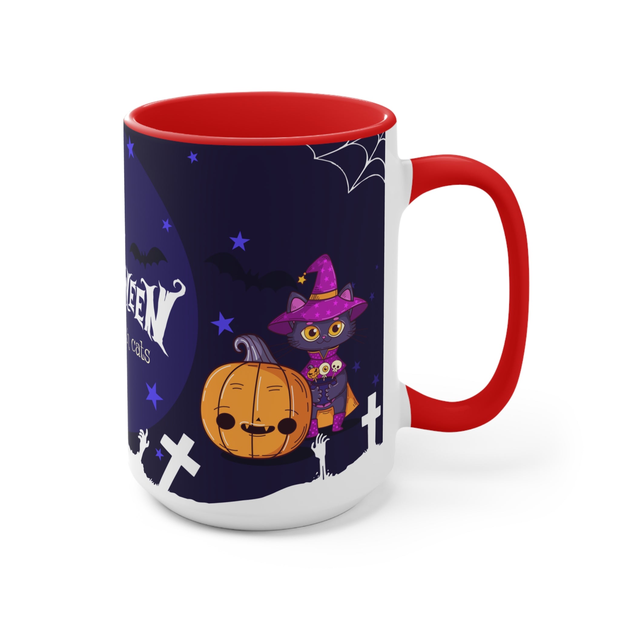 Happy Halloween with Witch's Cats | Accent Mugs