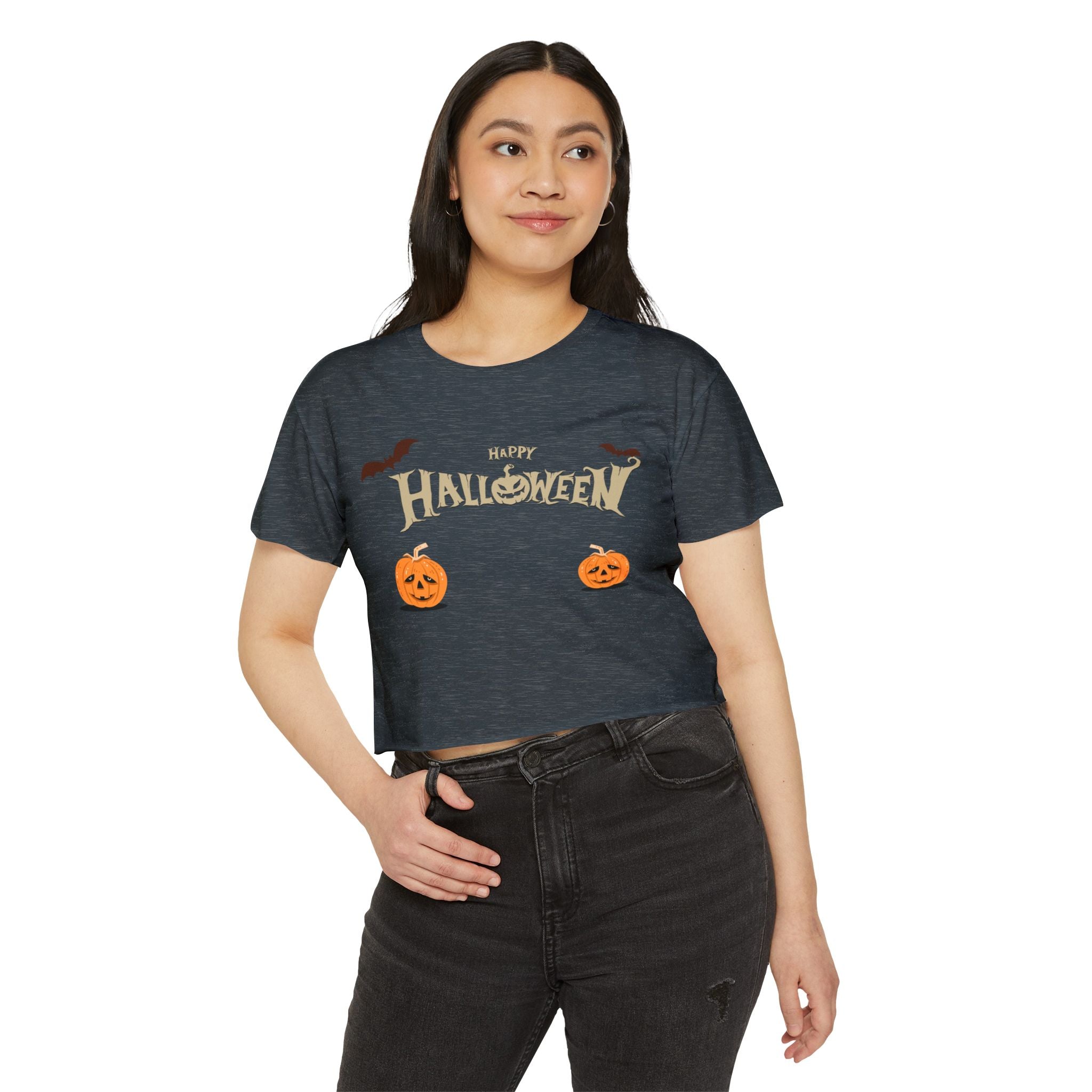 Happy Halloween with Cats | Women's Festival Crop Top