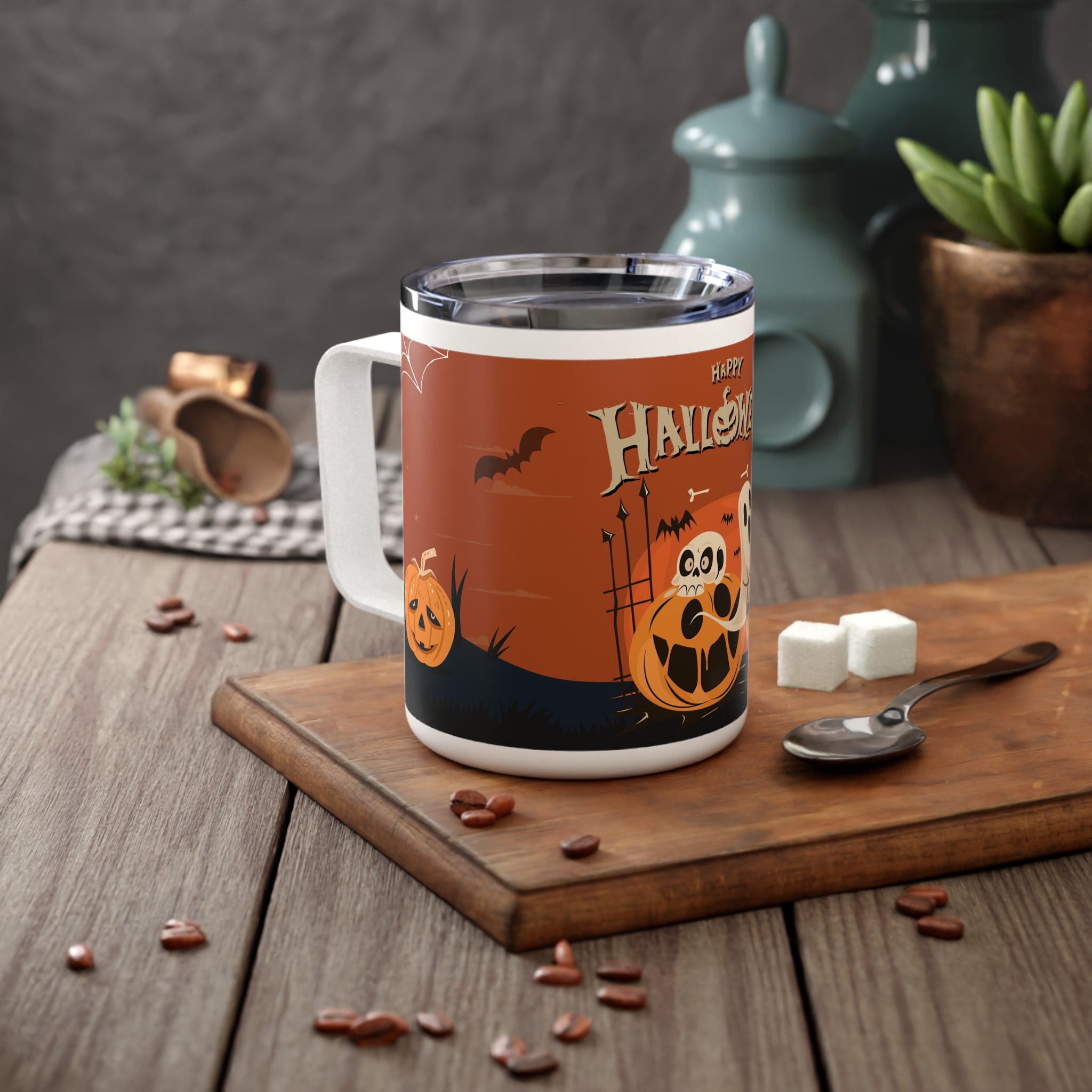 Happy Halloween with Pumpkin | Insulated Coffee Mug