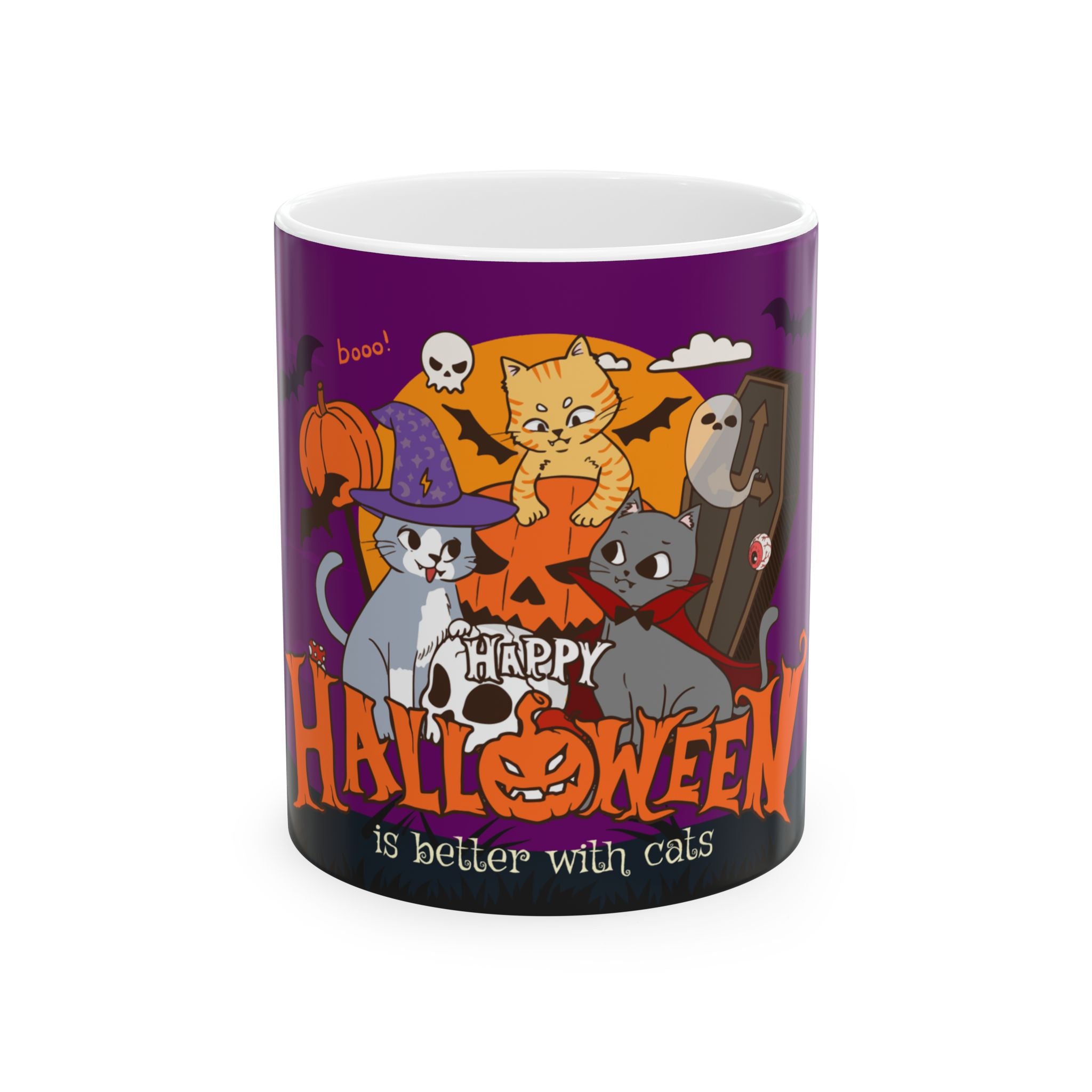 Happy Halloween is Better with Cats | Ceramic Mug
