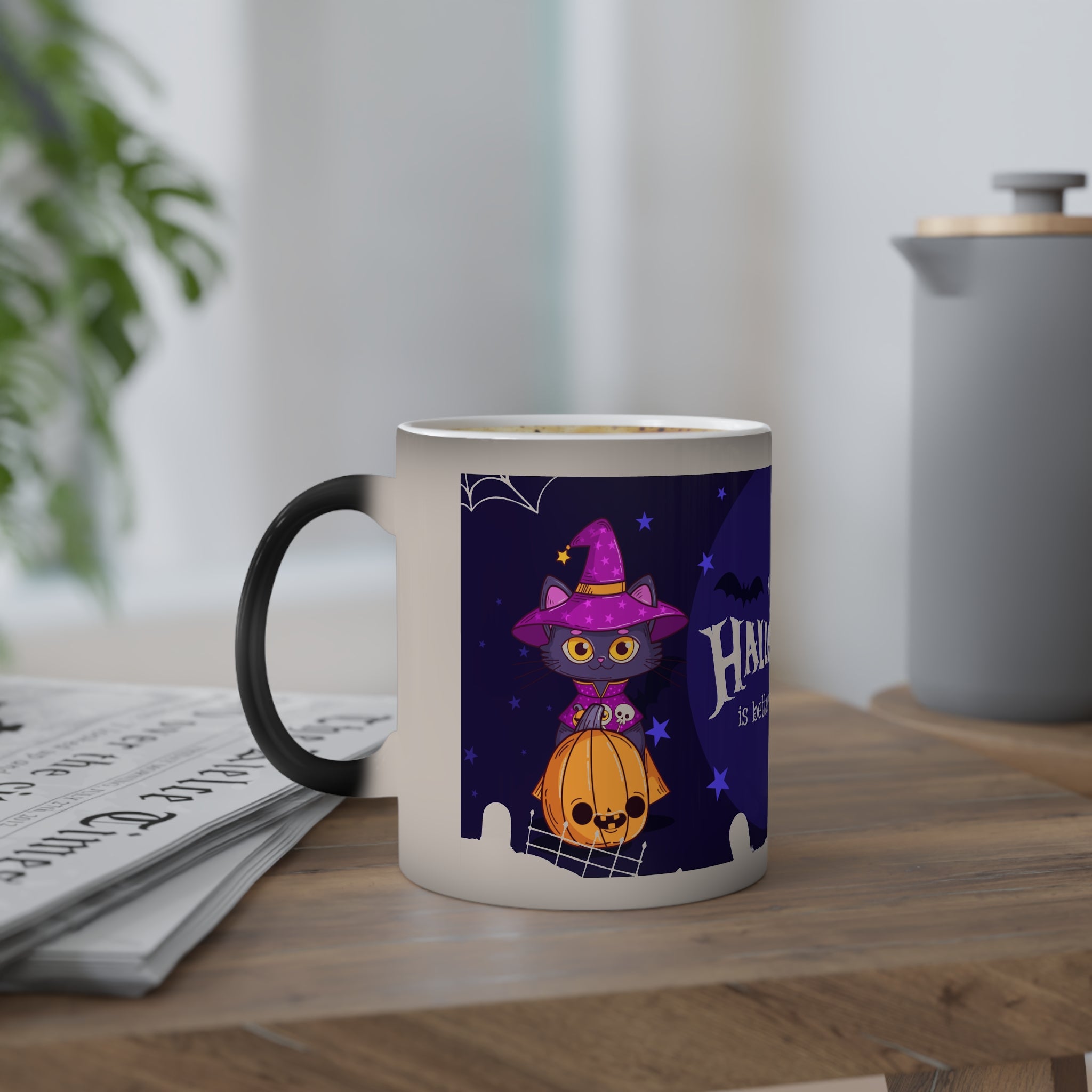 Happy Halloween with Witch's Cats | Color-Changing Mug