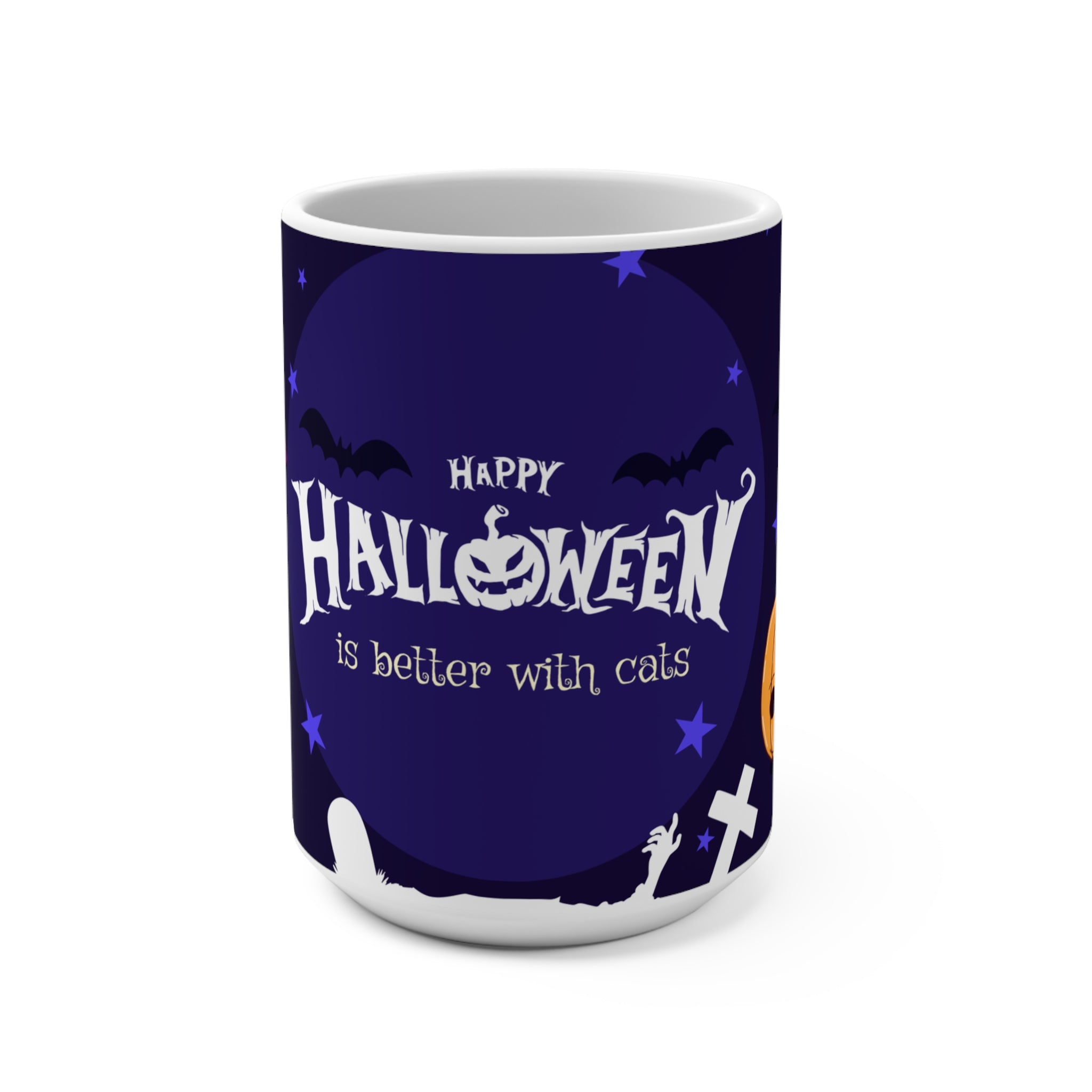 Happy Halloween with Witch's Cats | Mug