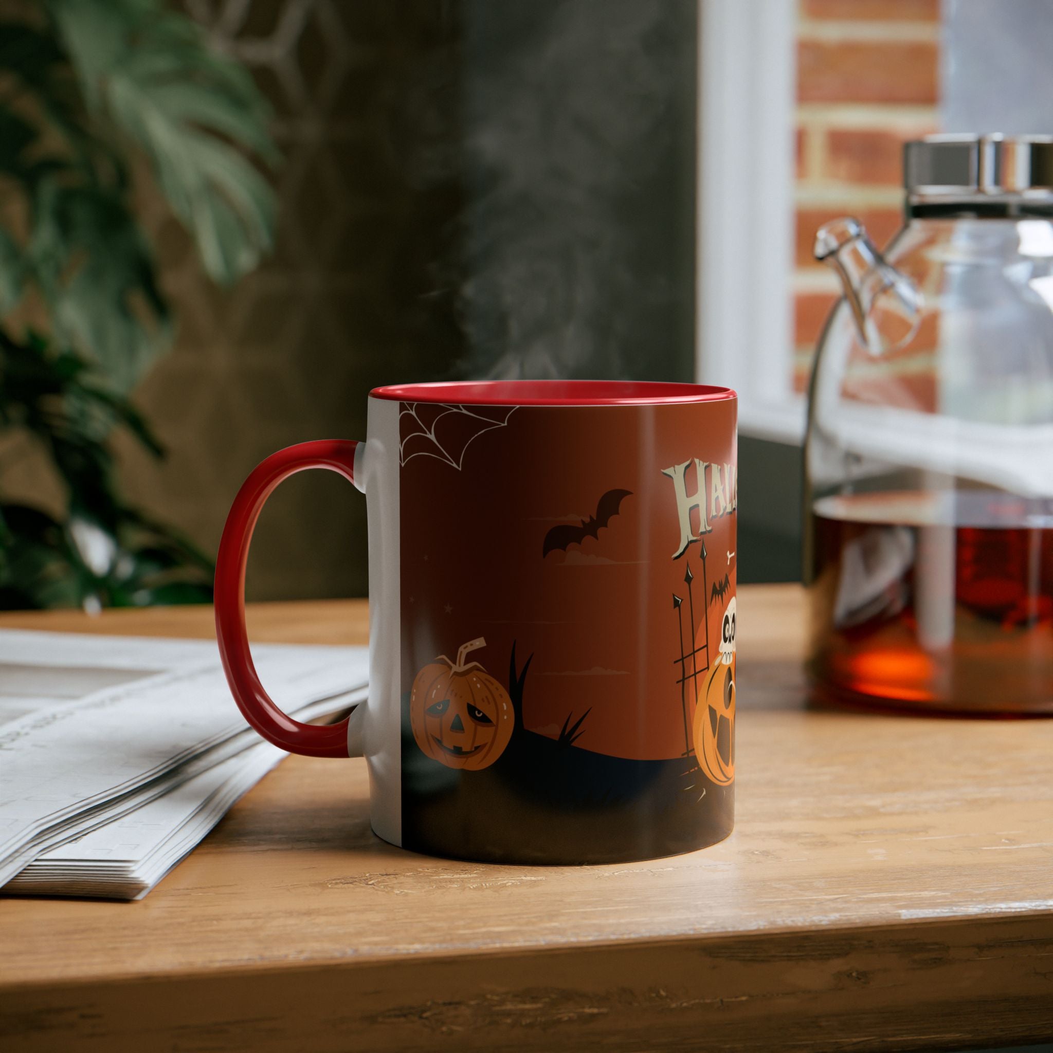 Happy Halloween with Pumpkin | Two-Tone Coffee Mugs