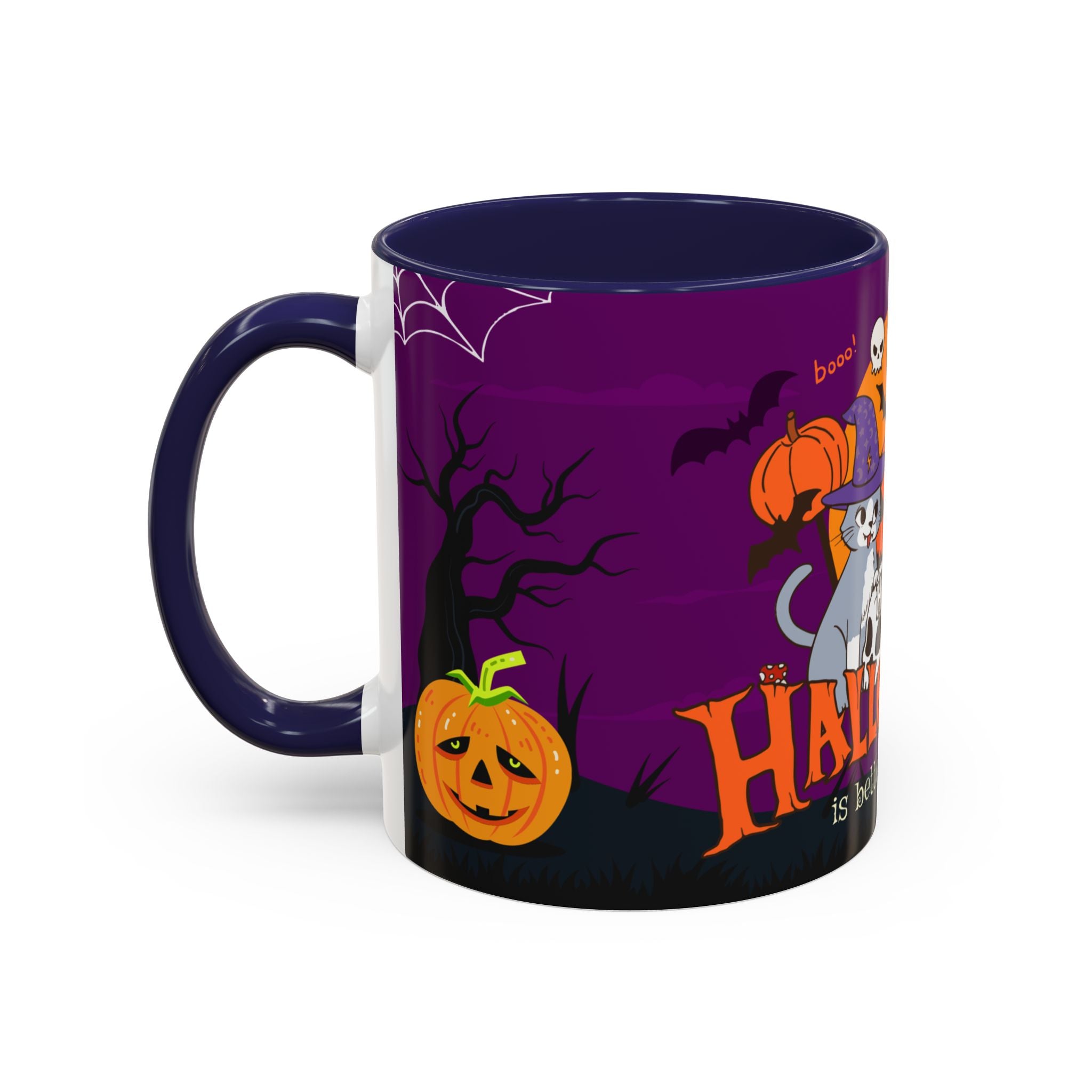 Happy Halloween is Better with Cats | Accent Coffee Mug