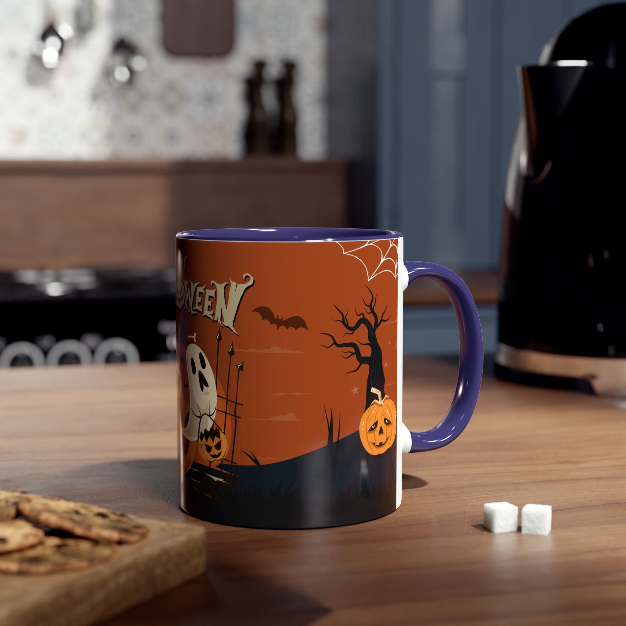 Happy Halloween with Pumpkin | Two-Tone Coffee Mugs