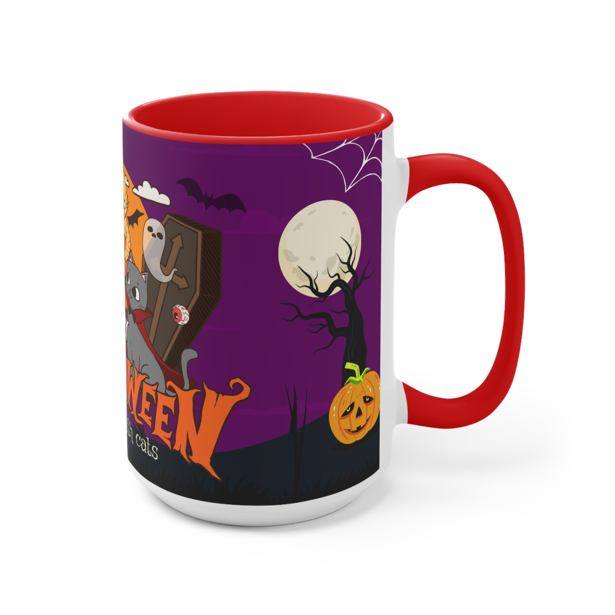 Happy Halloween is Better with Cats | Accent Mugs