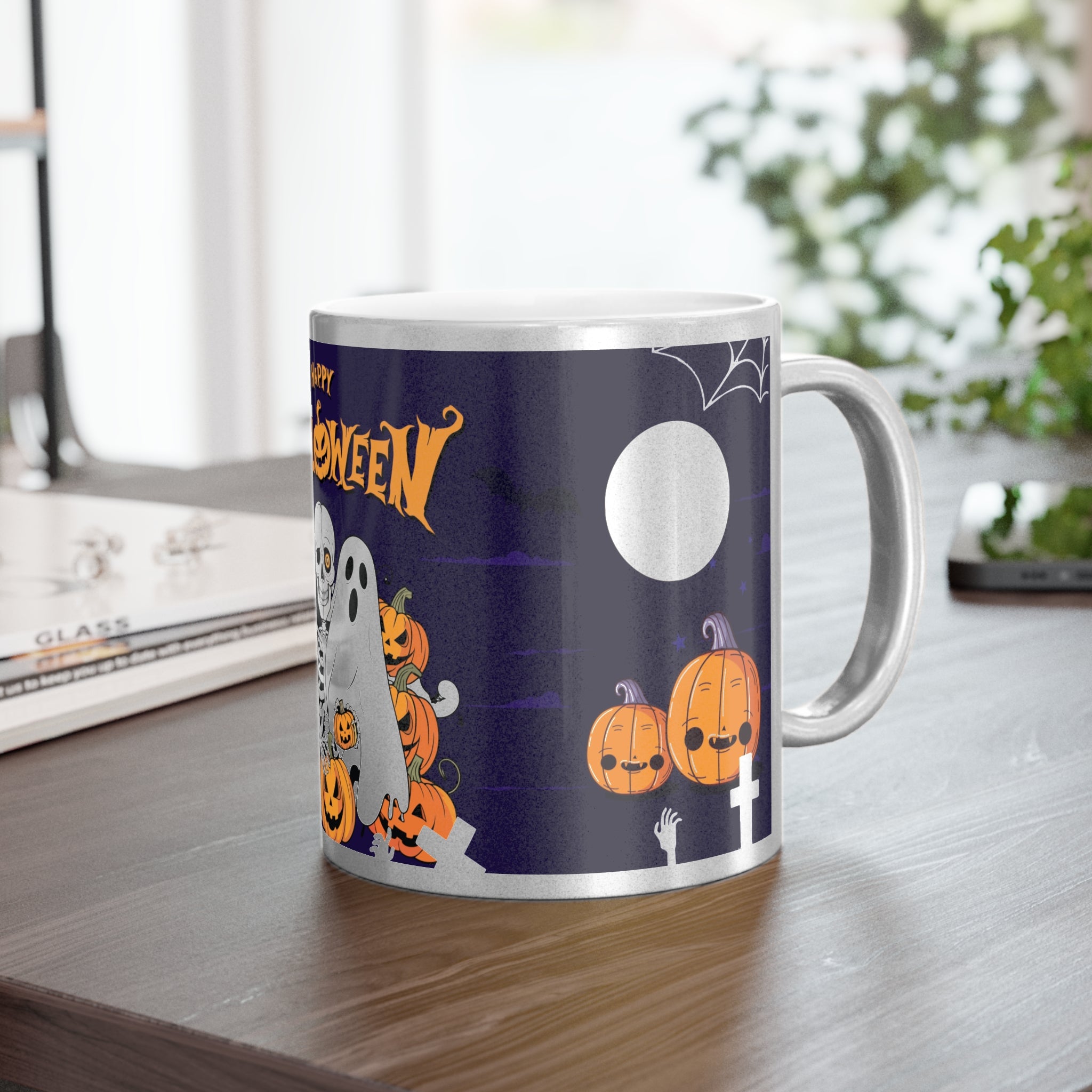 Halloween is Better with Skeleton | Metallic Mug