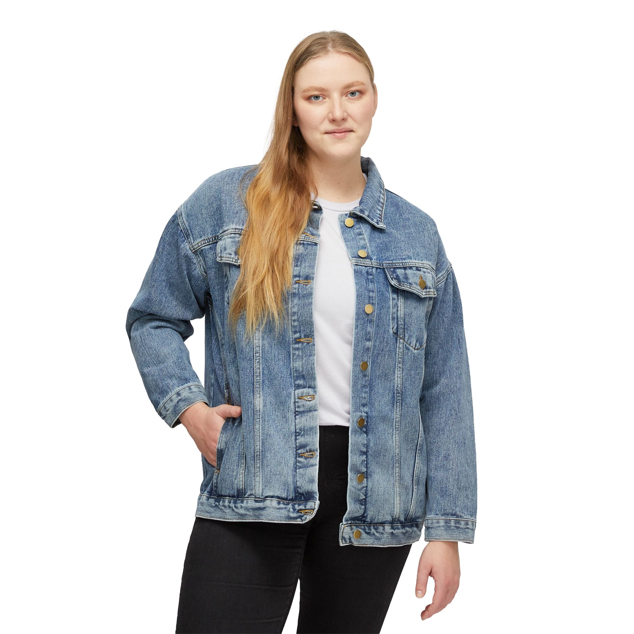 Scary Halloween with Skeletons and Ghost | Women's Denim Jacket