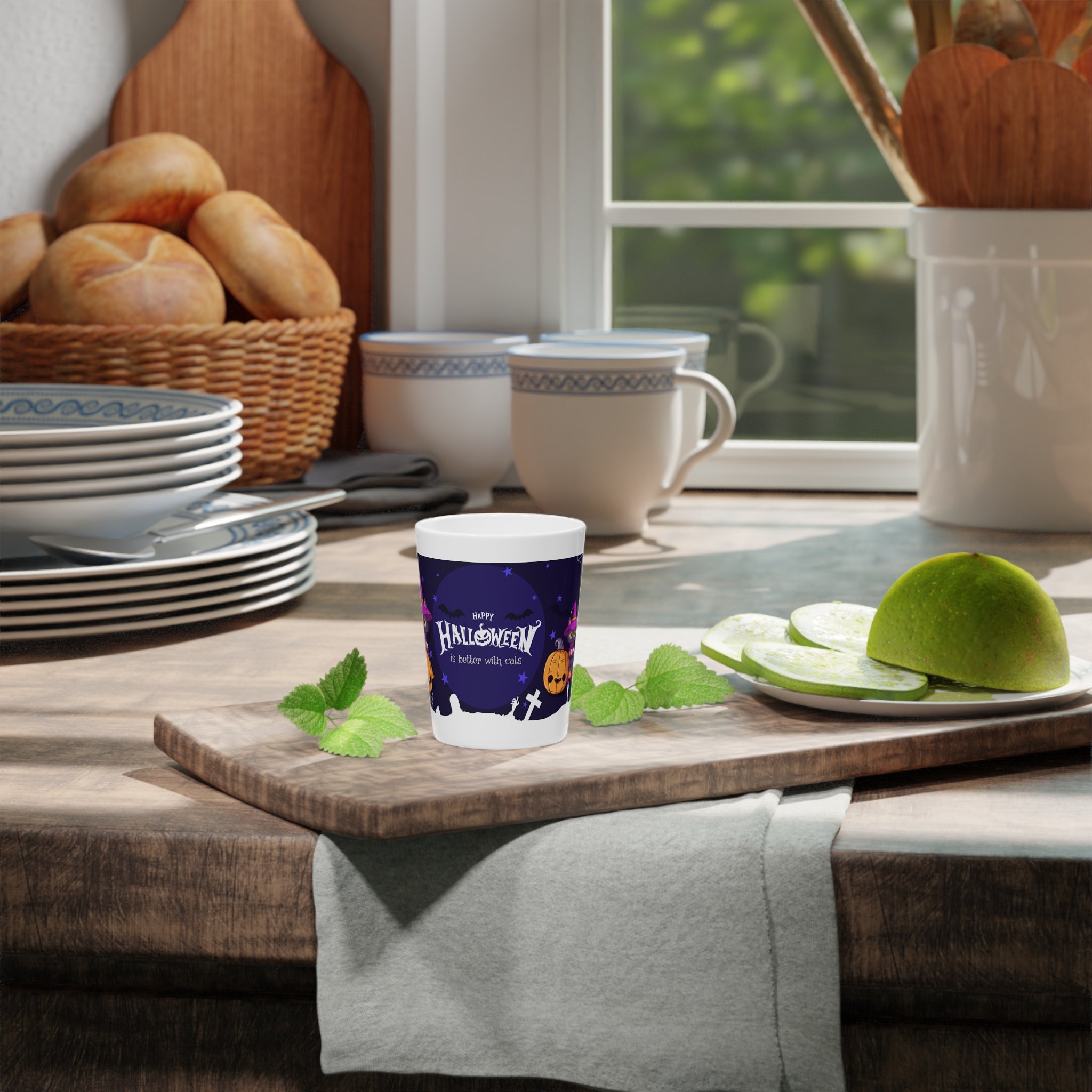 Happy Halloween with Witch's Cats | Shot Glass