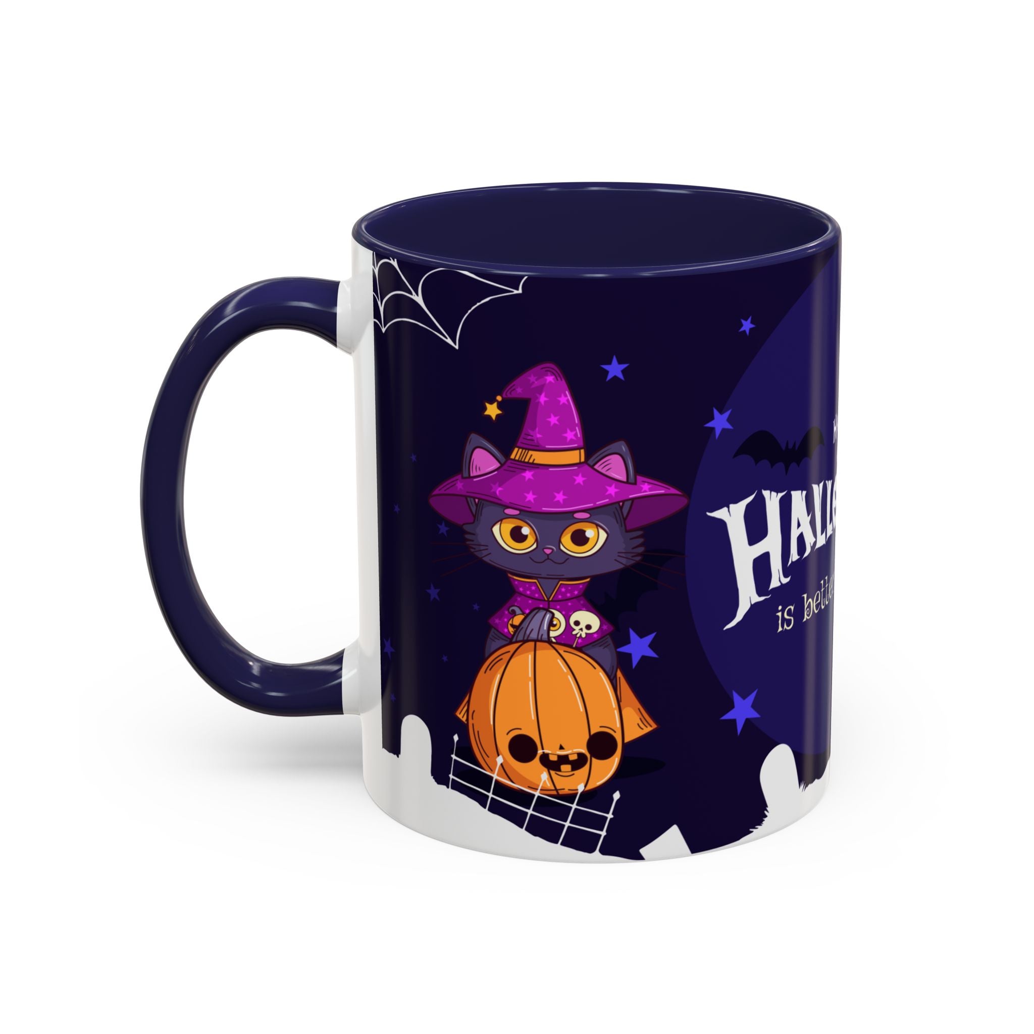 Happy Halloween with Witch's Cats | Accent Coffee Mug