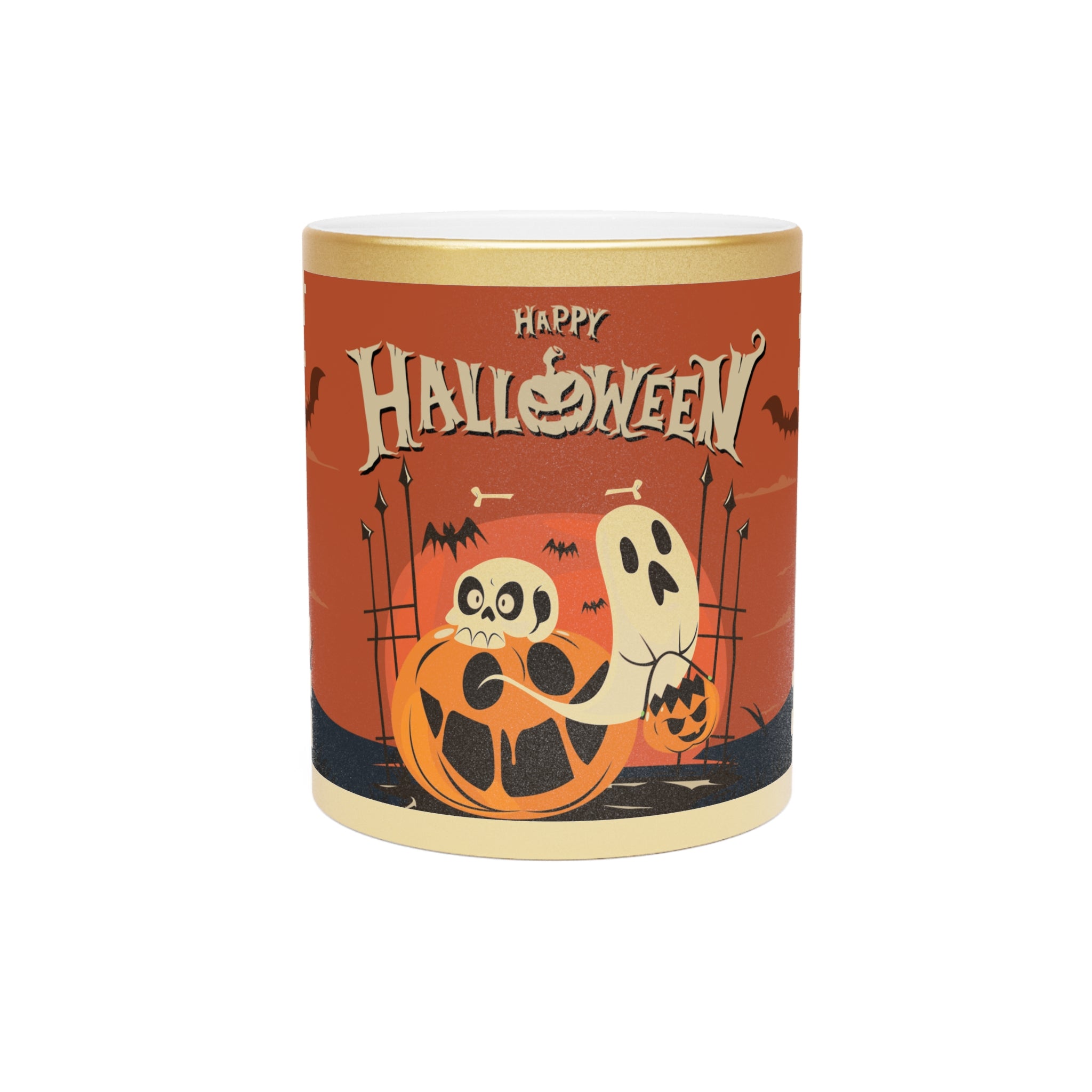 Happy Halloween with Pumpkin | Metallic Mug