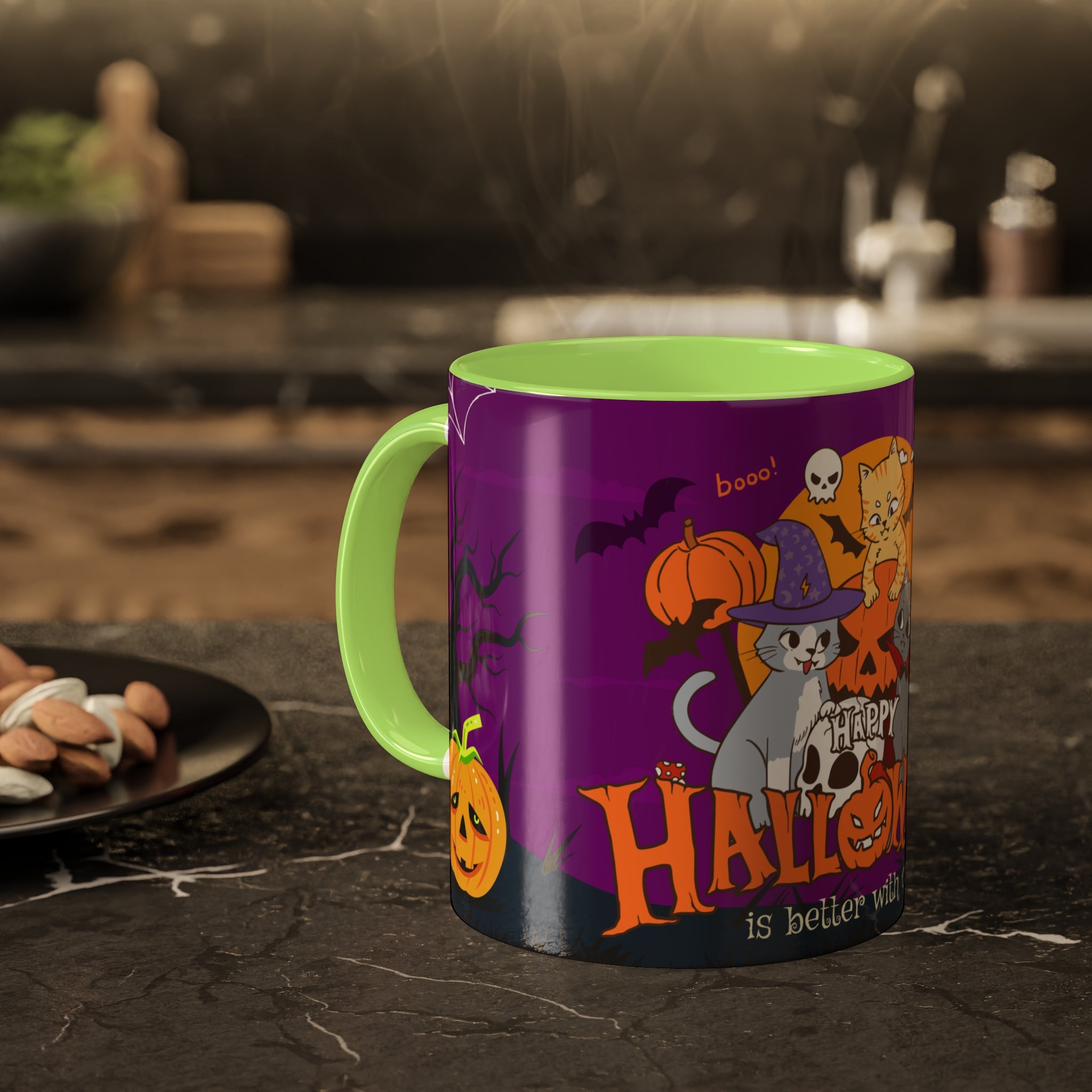 Happy Halloween is Better with Cats | Colorful Mugs
