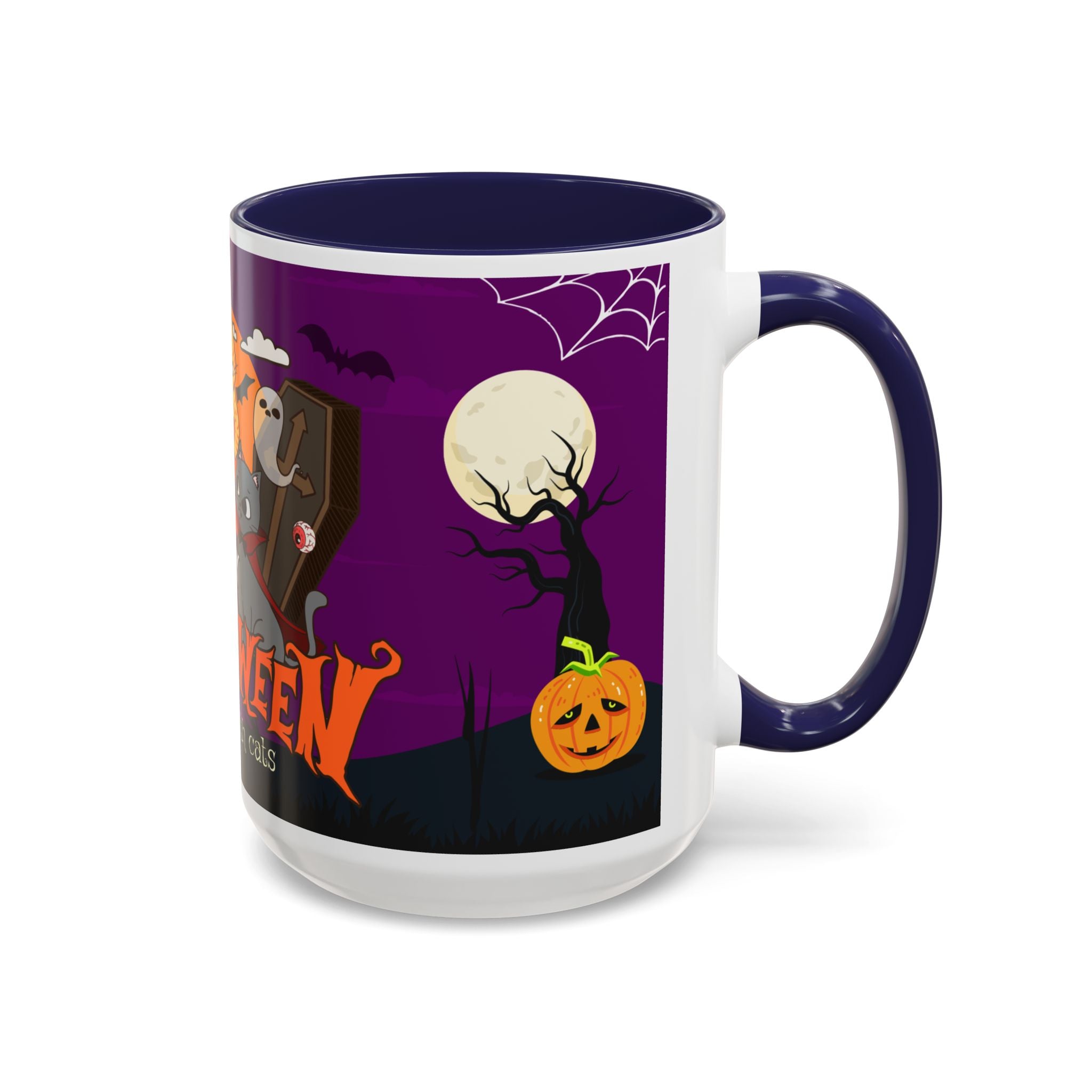 Happy Halloween is Better with Cats | Accent Coffee Mug
