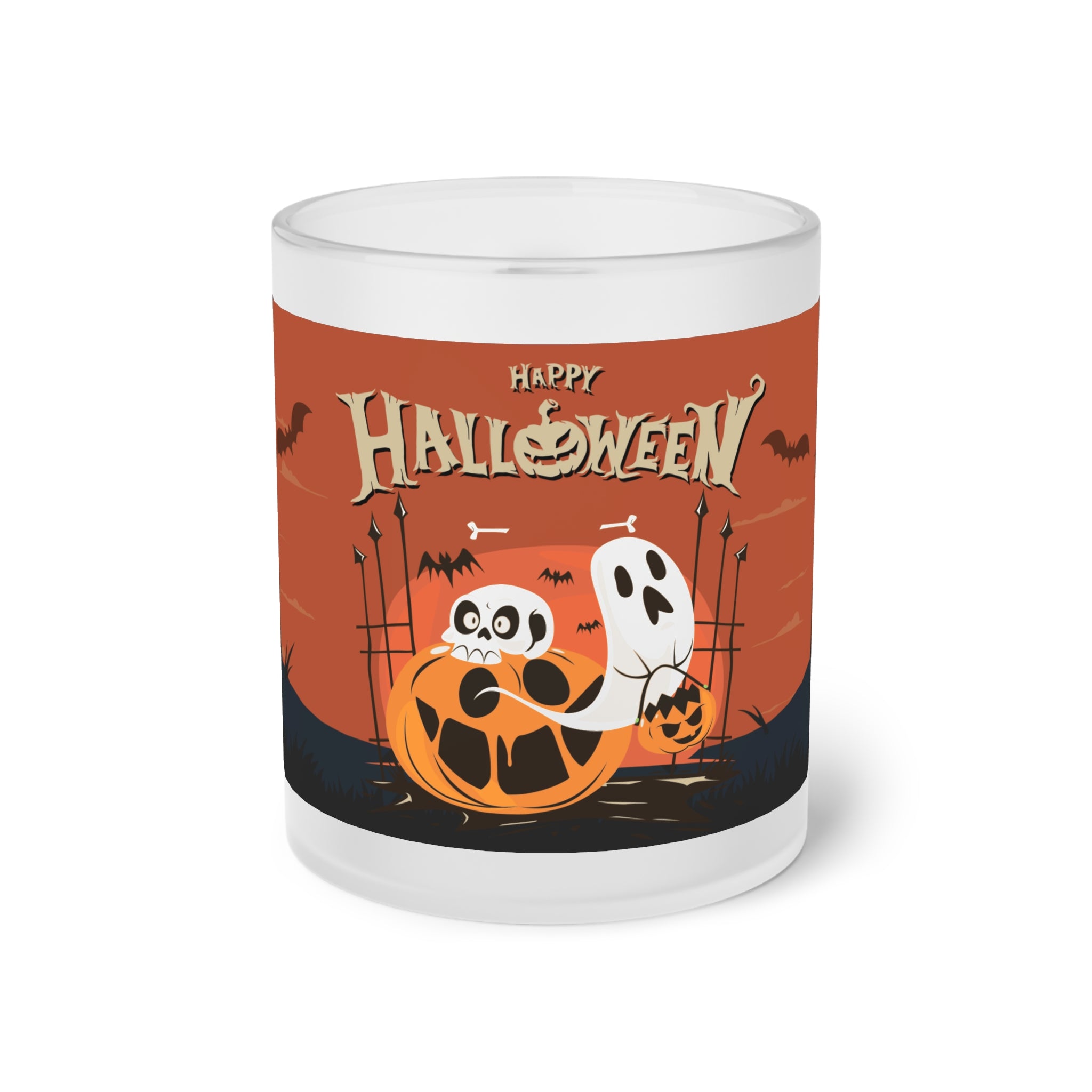 Happy Halloween with Pumpkin | Frosted Glass Mug