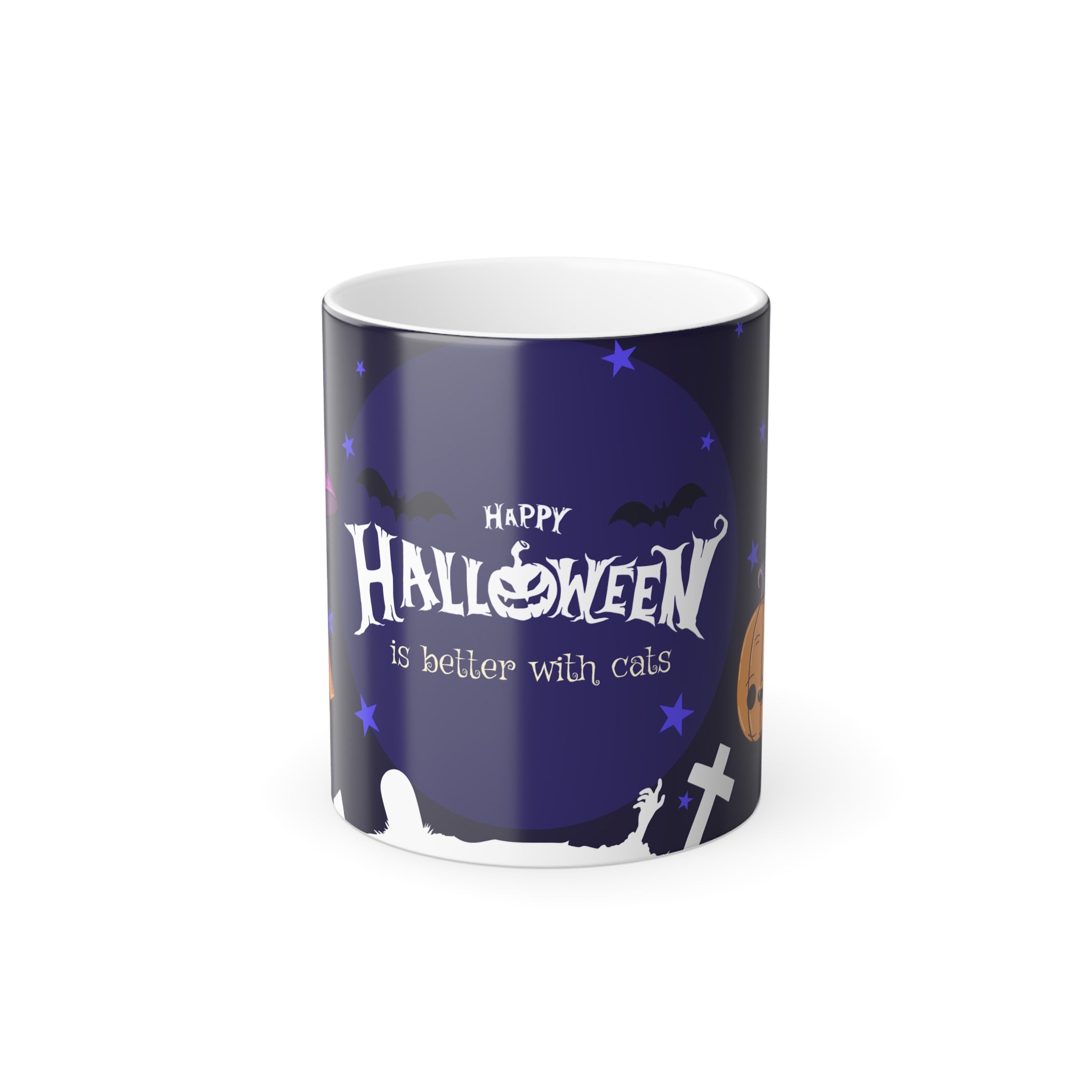 Happy Halloween with Witch's Cats | Color Morphing Mug