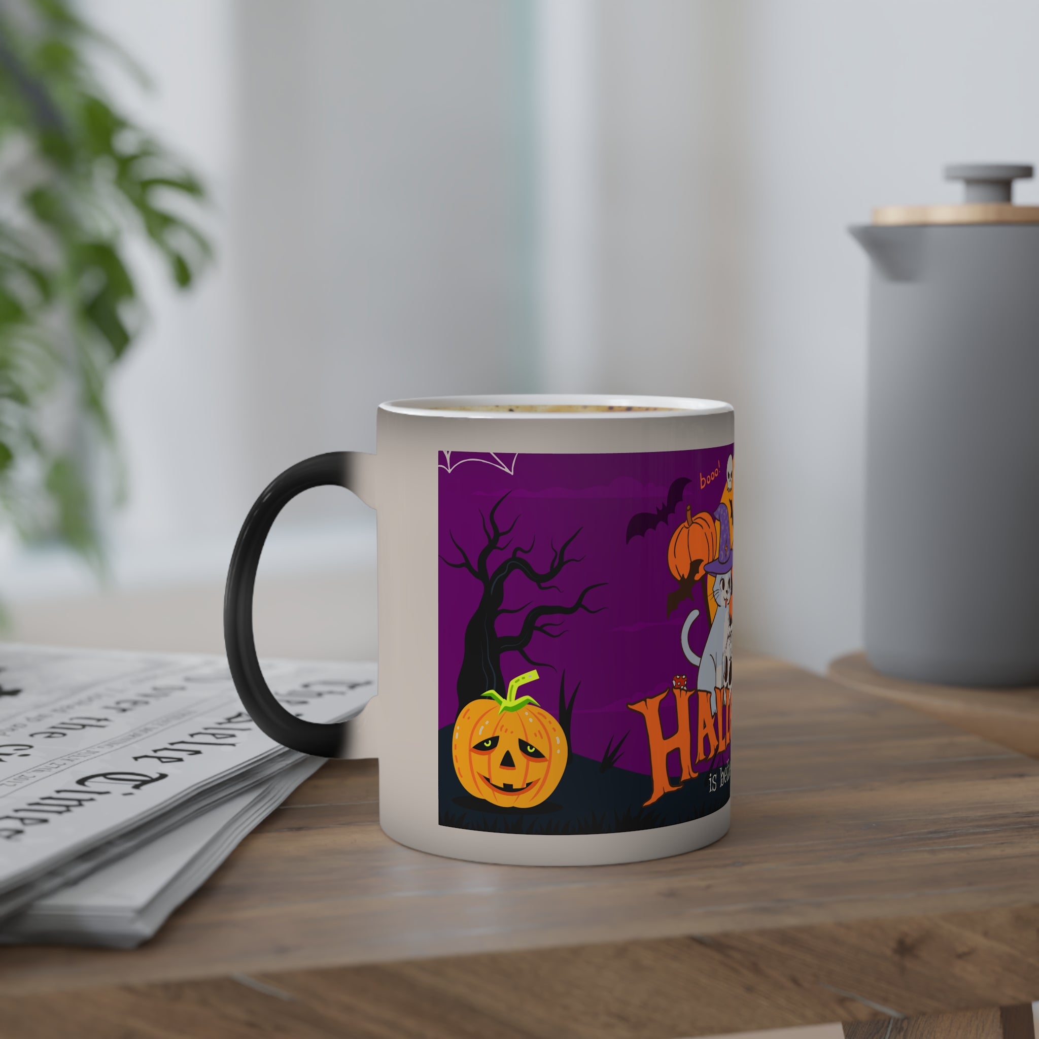 Happy Halloween is Better with Cats | Color-Changing Mug